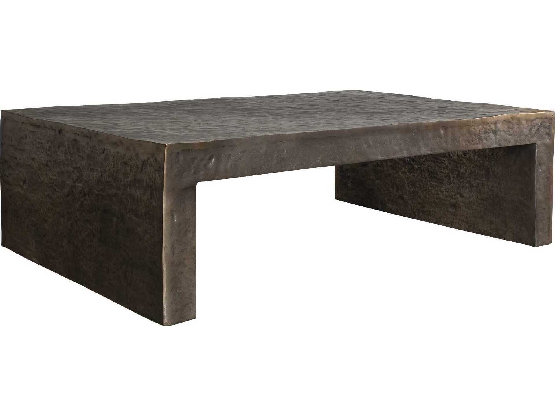 Uttermost Outdoor Obra Golden Dark Bronze Metal Rectangular Coffee Table