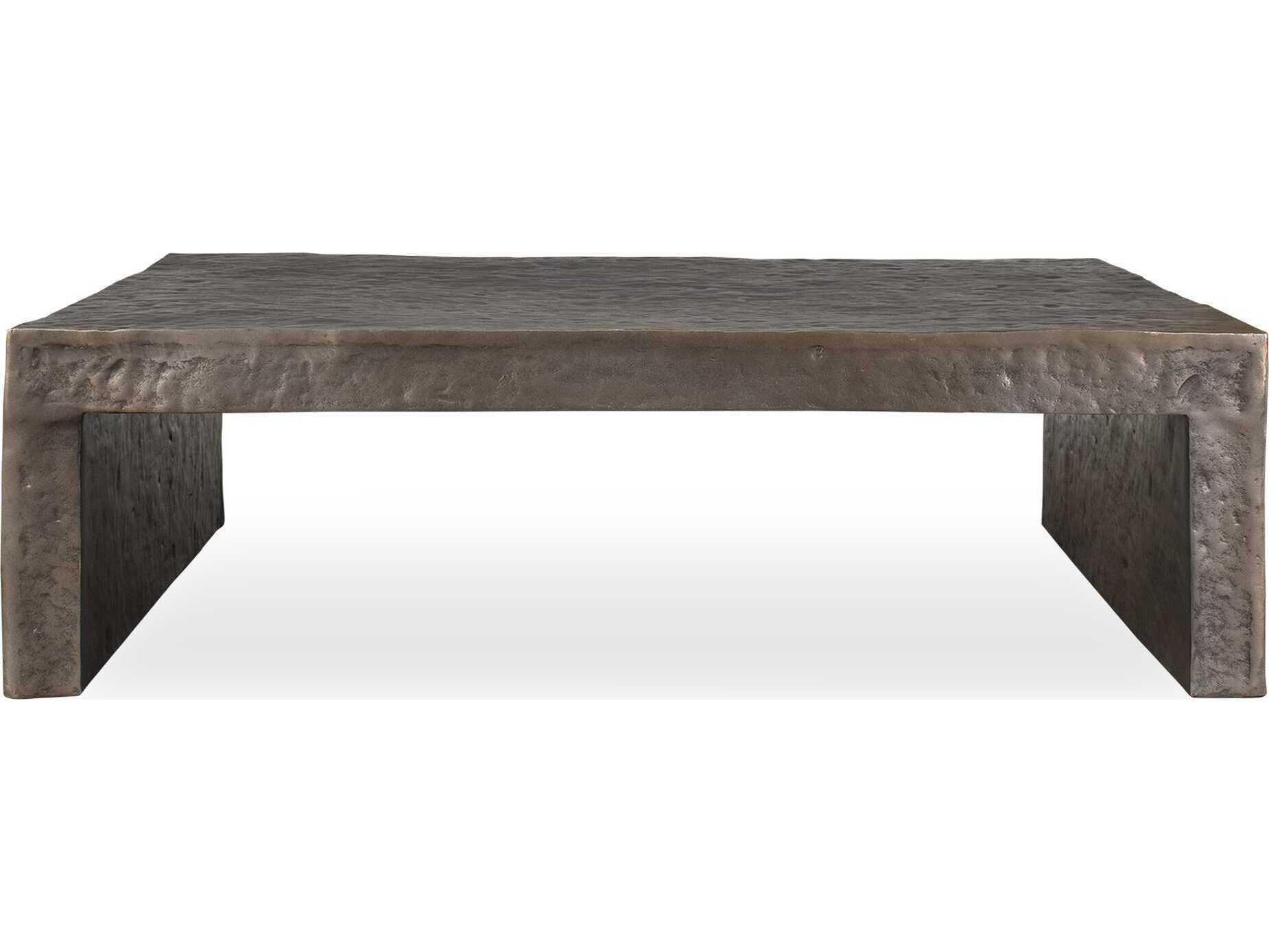 Uttermost Outdoor Obra Golden Dark Bronze Metal Rectangular Coffee Table