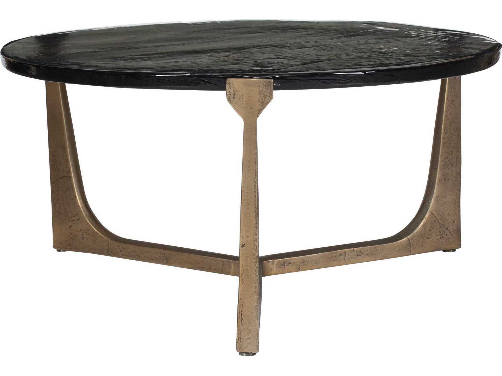 Uttermost Outdoor Bohdi Antique Brass Metal Round Coffee Table