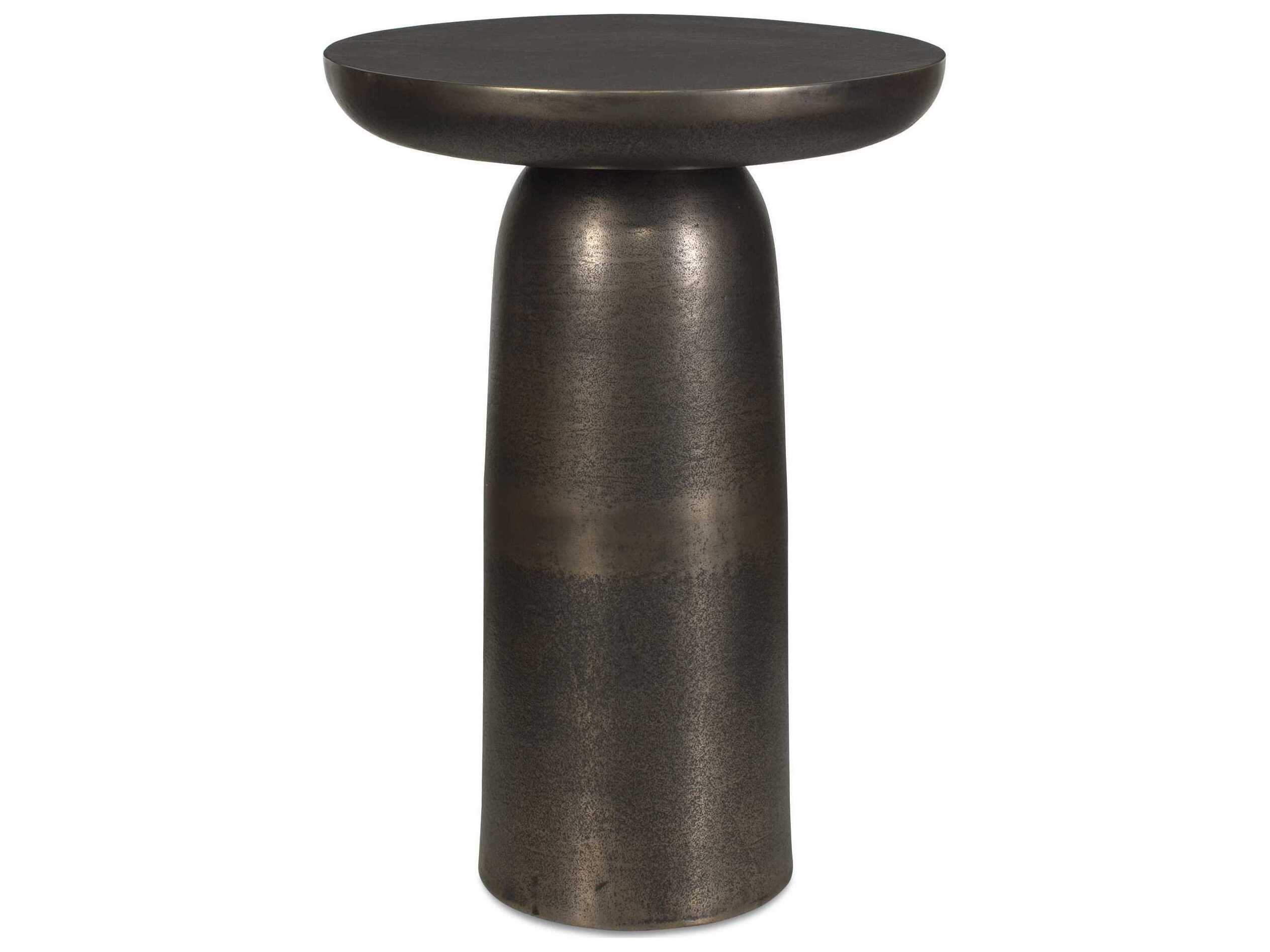 Uttermost Outdoor Joppa Golden Dark Bronze Metal Round End Table