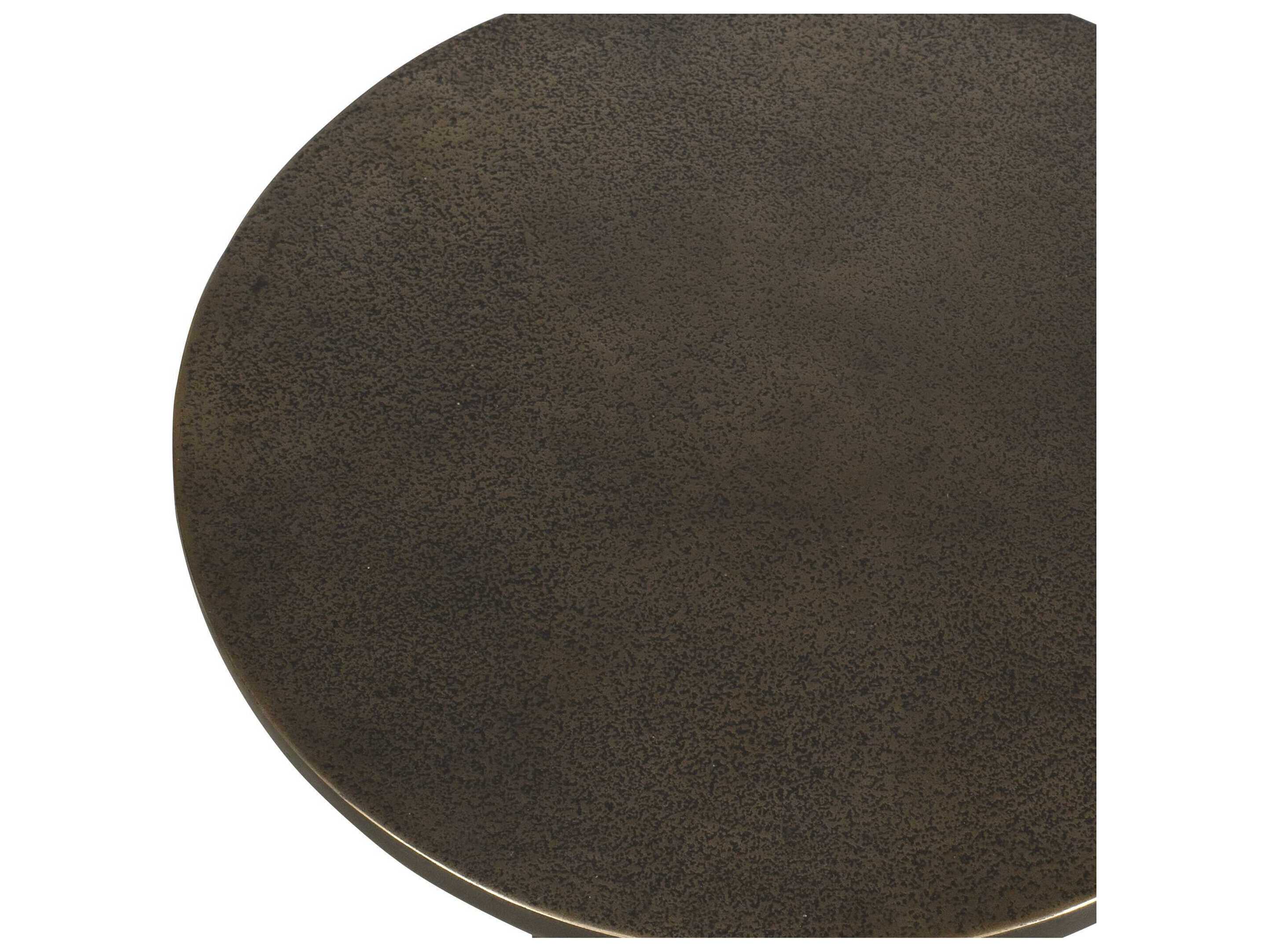 Uttermost Outdoor Joppa Golden Dark Bronze Metal Round End Table