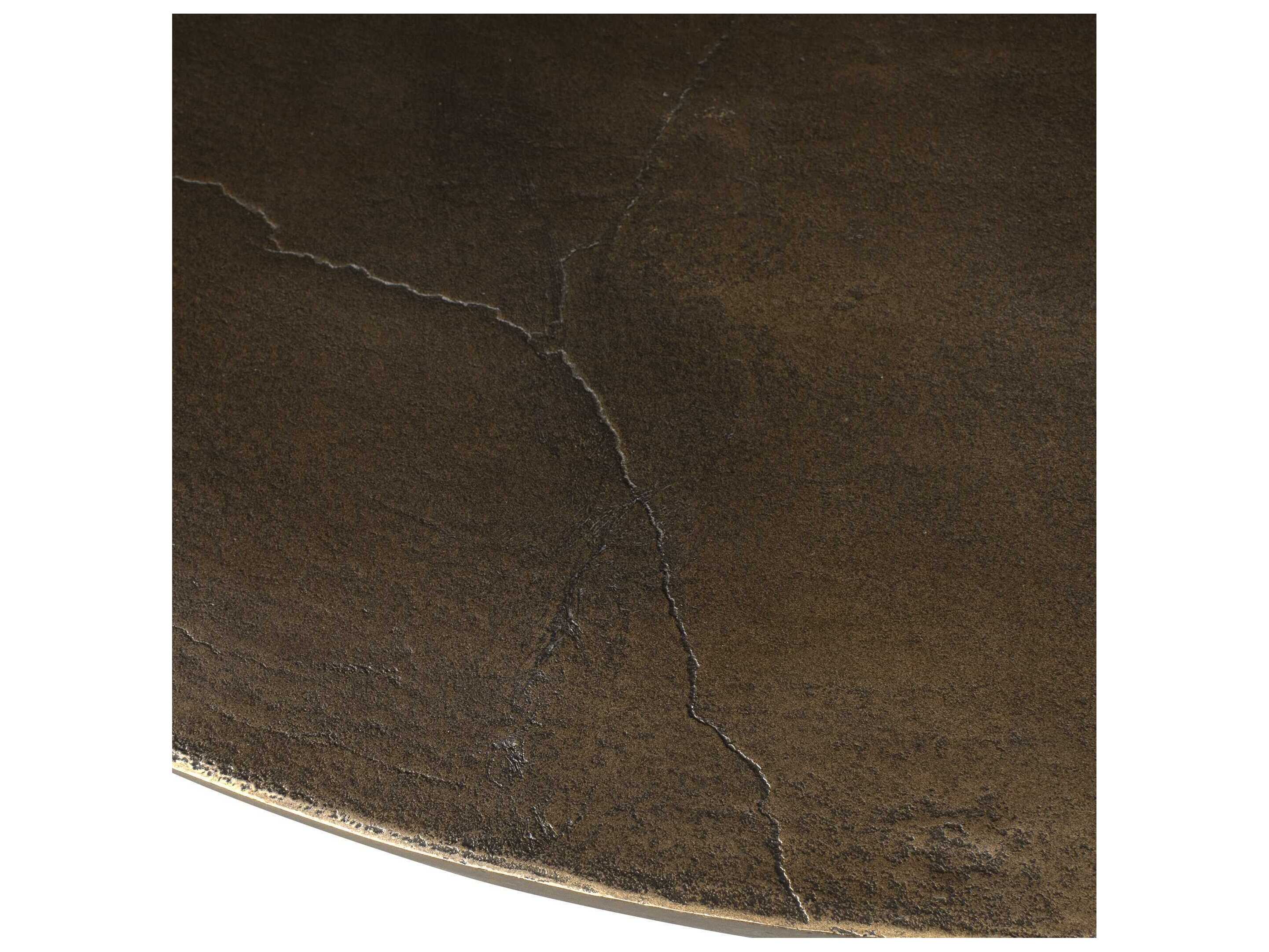 Uttermost Outdoor Madrone Golden Dark Bronze Metal Round Dining Table