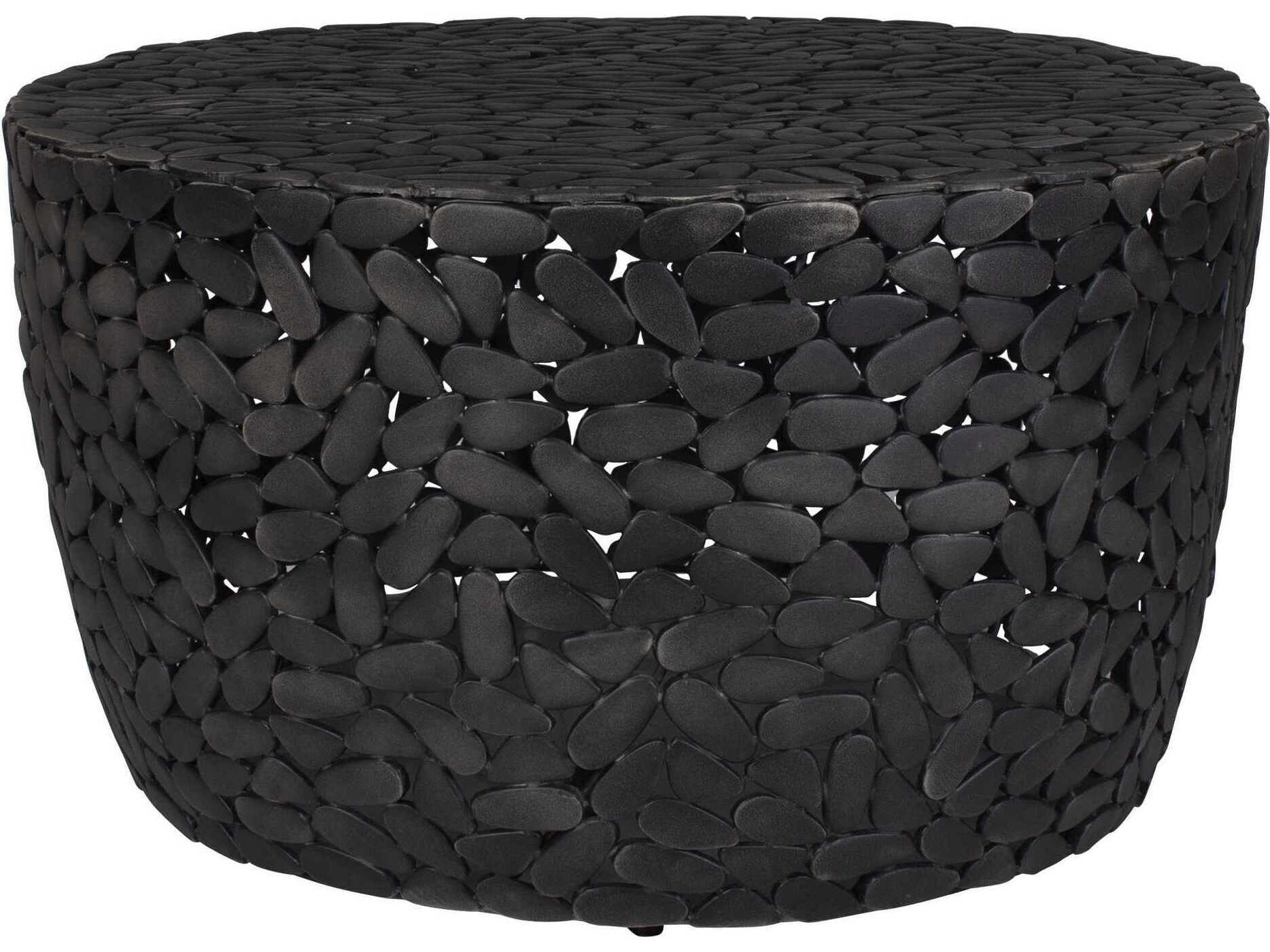 Uttermost Outdoor Rivington Black Aluminum Oval Coffee Table