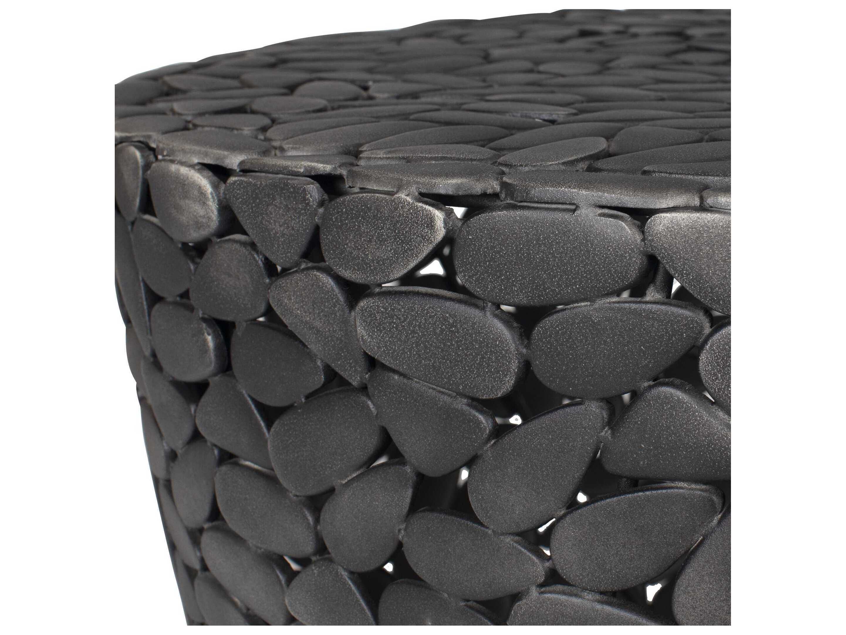 Uttermost Outdoor Rivington Black Aluminum Oval Coffee Table