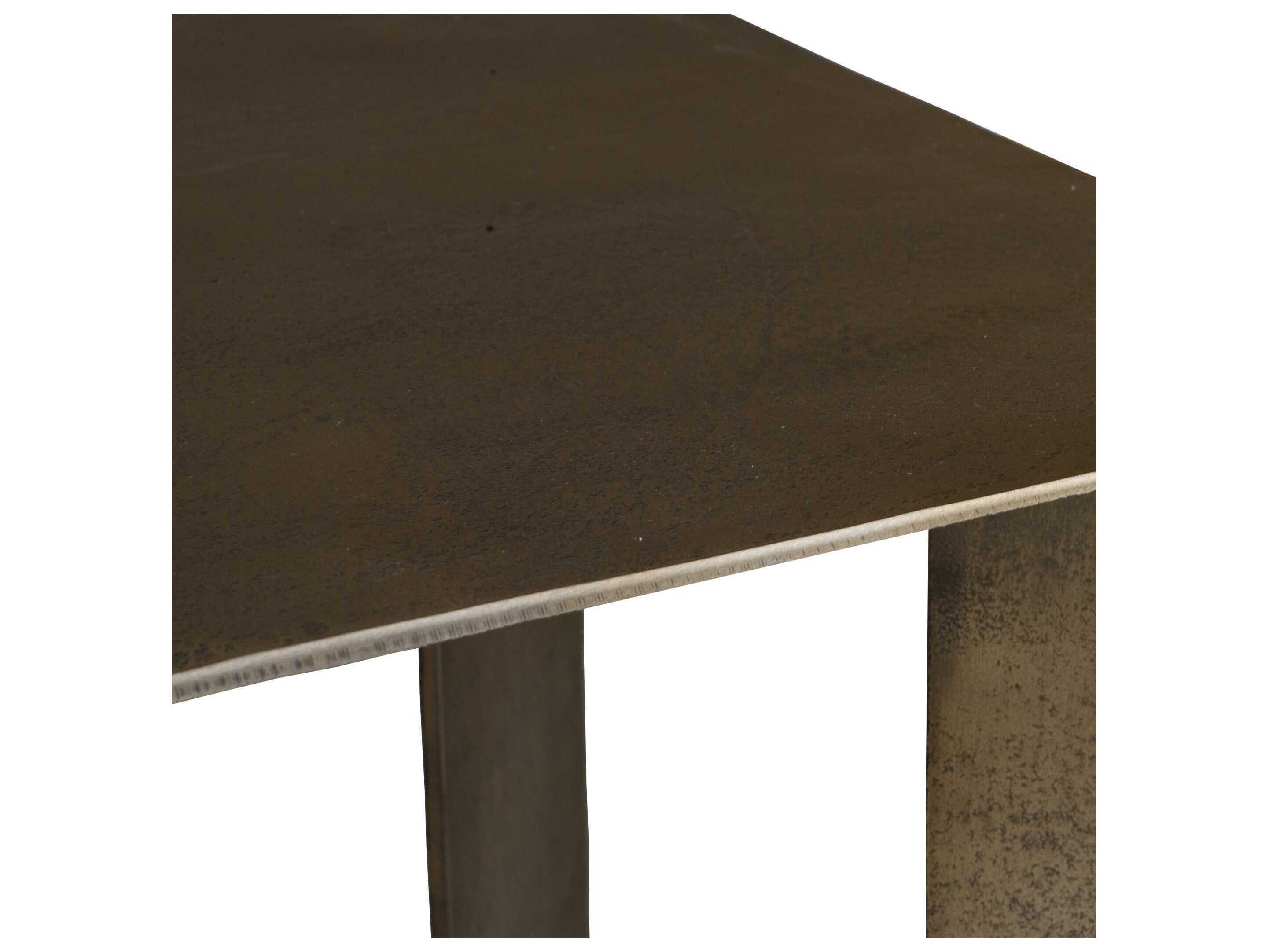 Uttermost Outdoor Reade Antique Brass Aluminum Square End Table