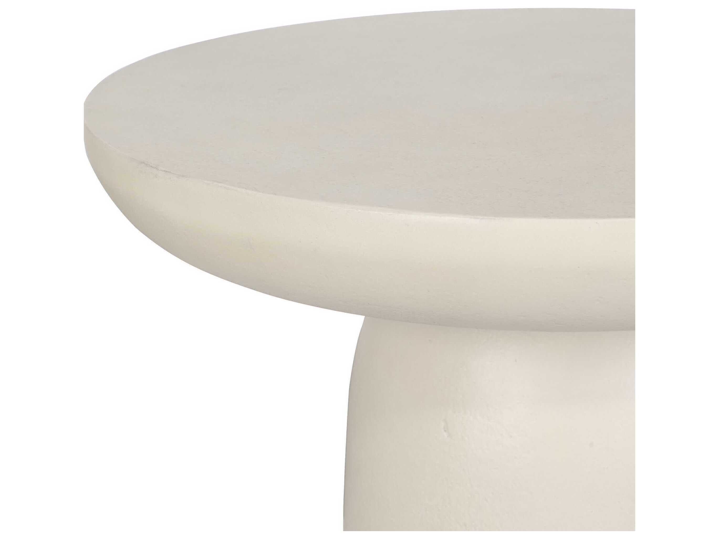 Uttermost Outdoor Joppa Warm White Metal Round End Table