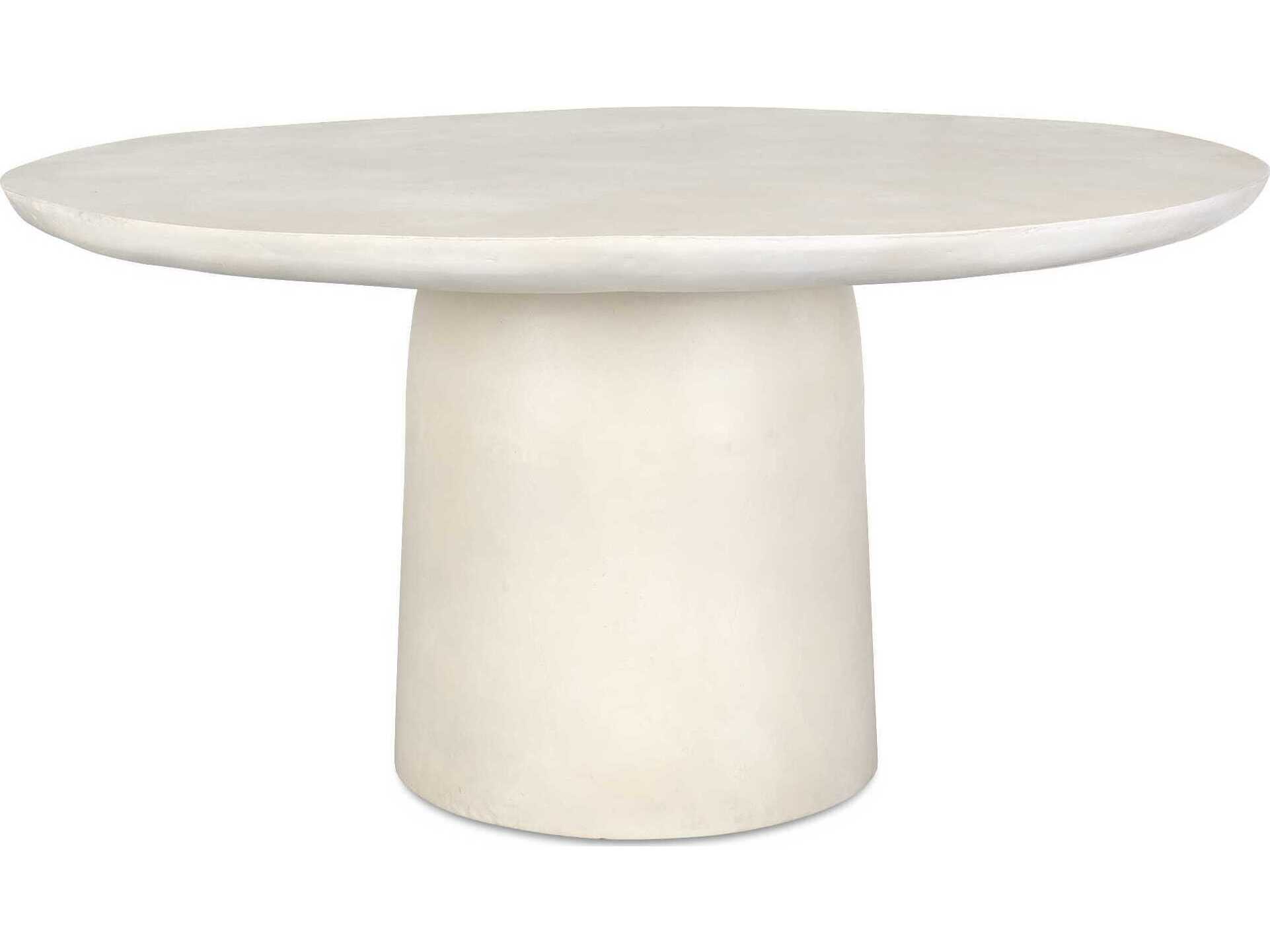 Uttermost Outdoor Madrone Warm White Aluminum Round Dining Table