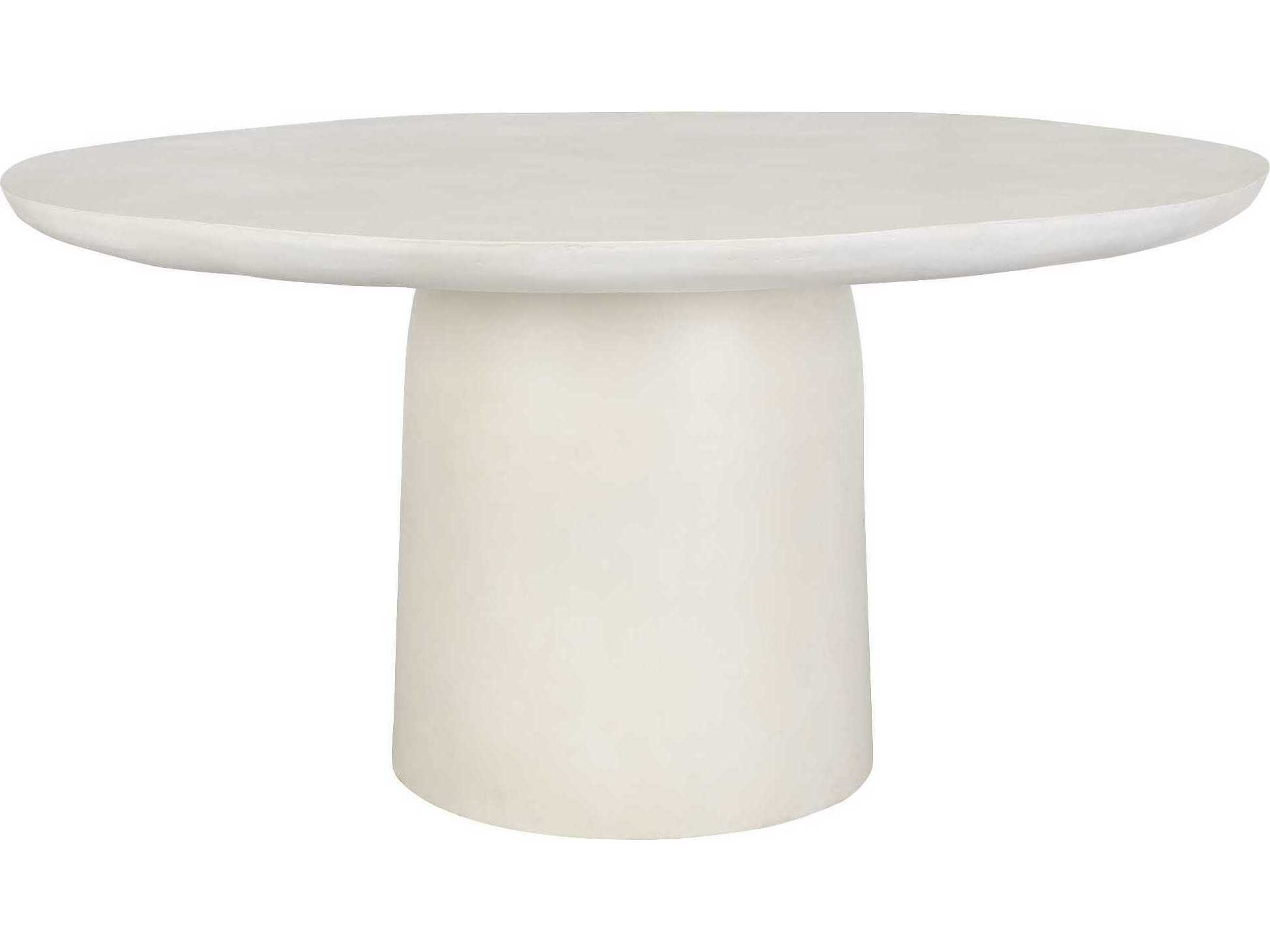 Uttermost Outdoor Madrone Warm White Aluminum Round Dining Table