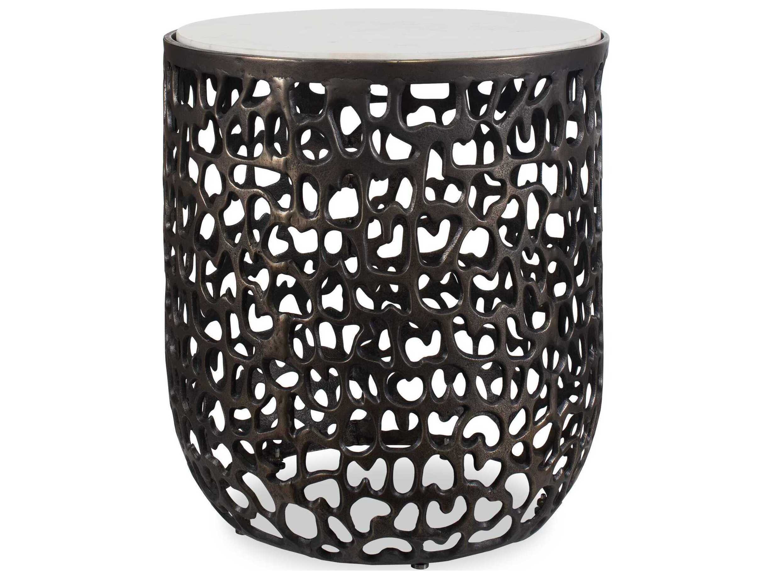 Uttermost Outdoor Sabena Dark Bronze Metal Round End Table