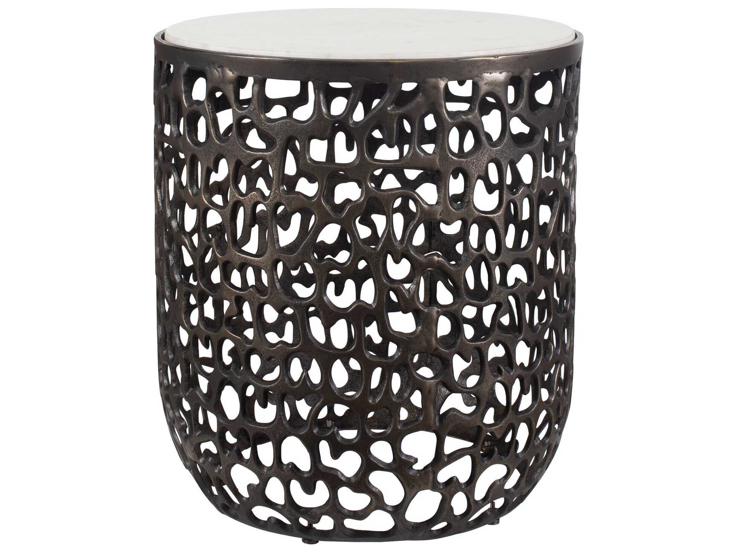 Uttermost Outdoor Sabena Dark Bronze Metal Round End Table