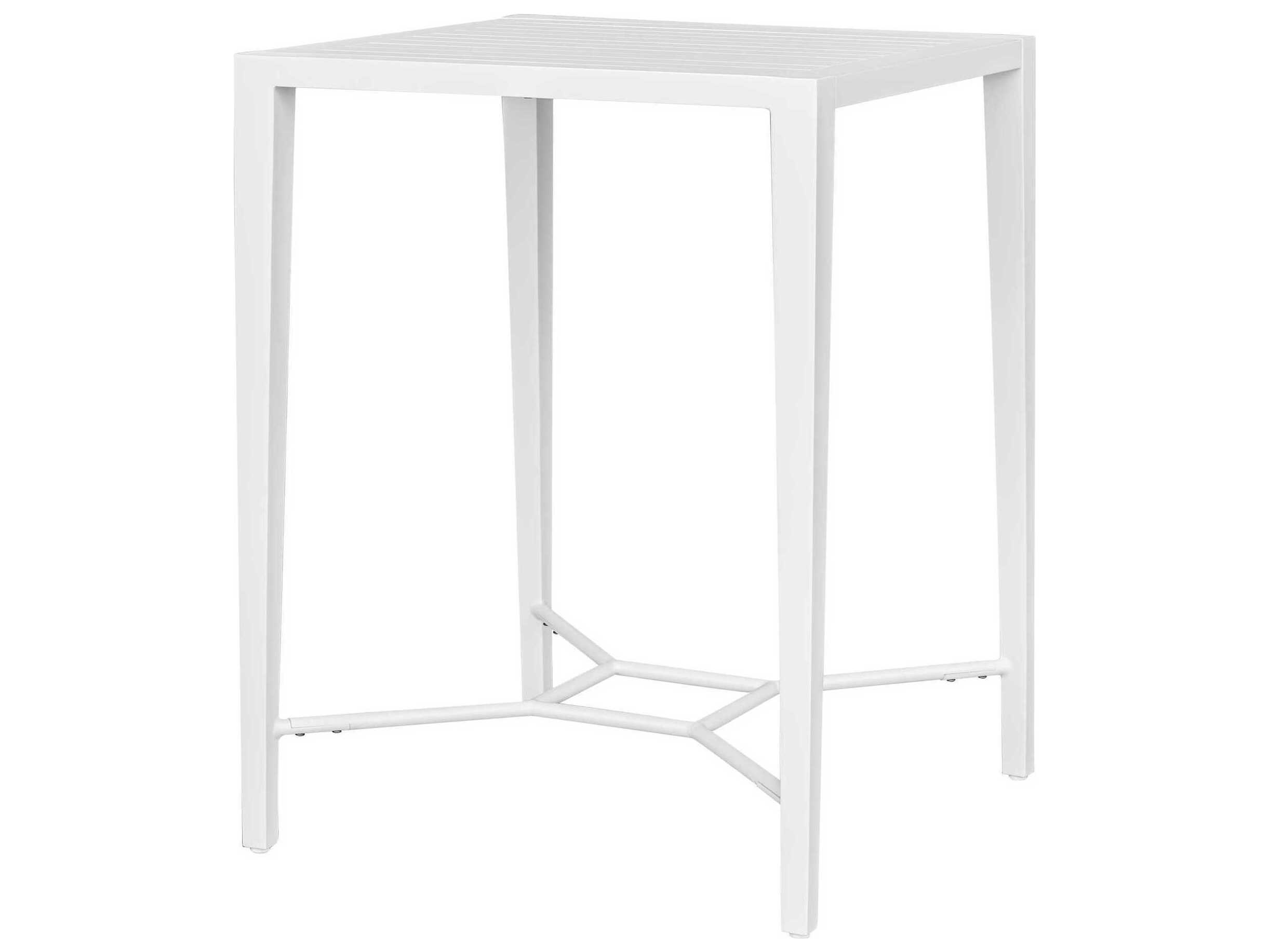 Uttermost Outdoor Montellano Crisp White Aluminum Rectangular Bar Table