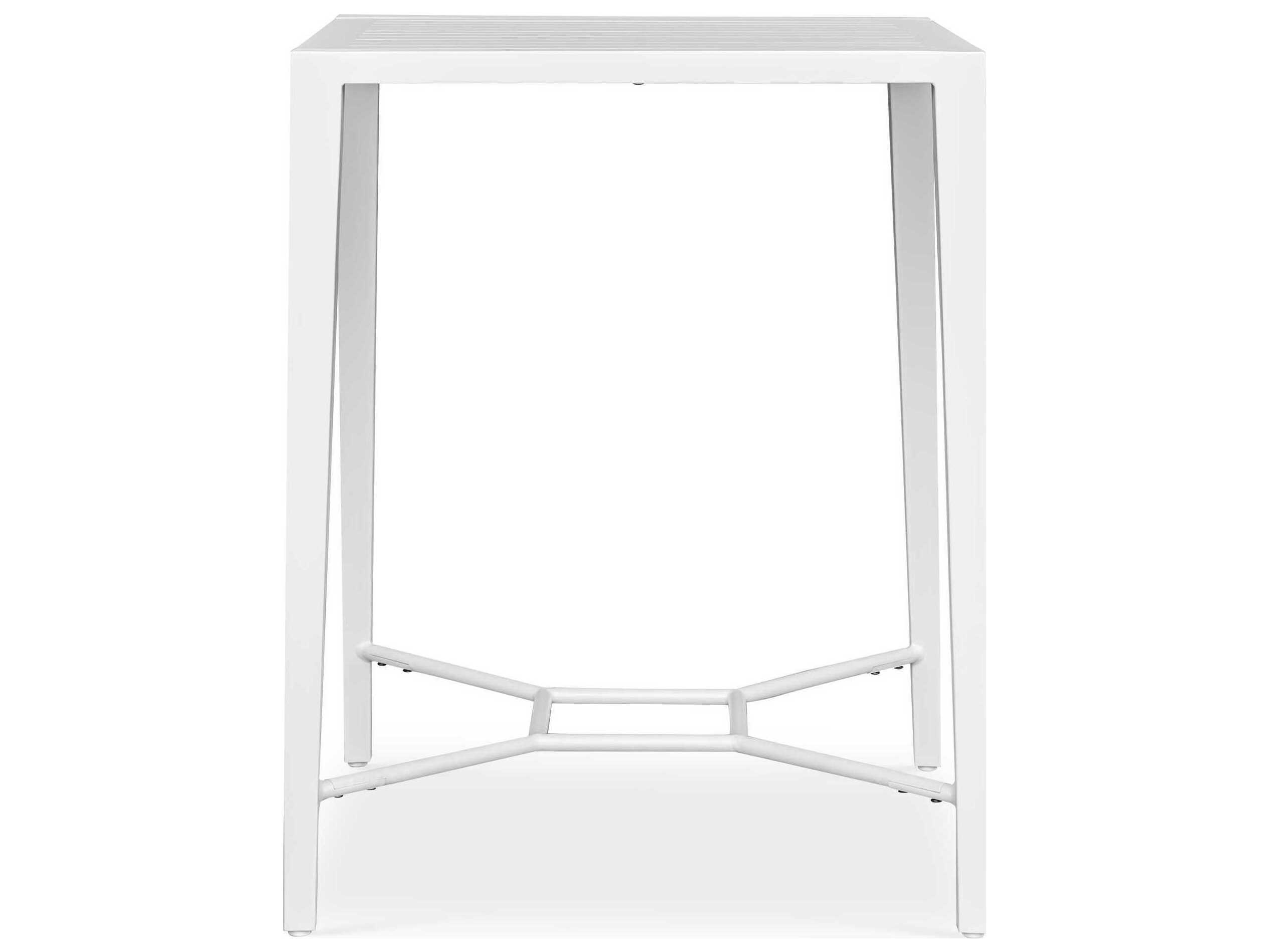 Uttermost Outdoor Montellano Crisp White Aluminum Rectangular Bar Table