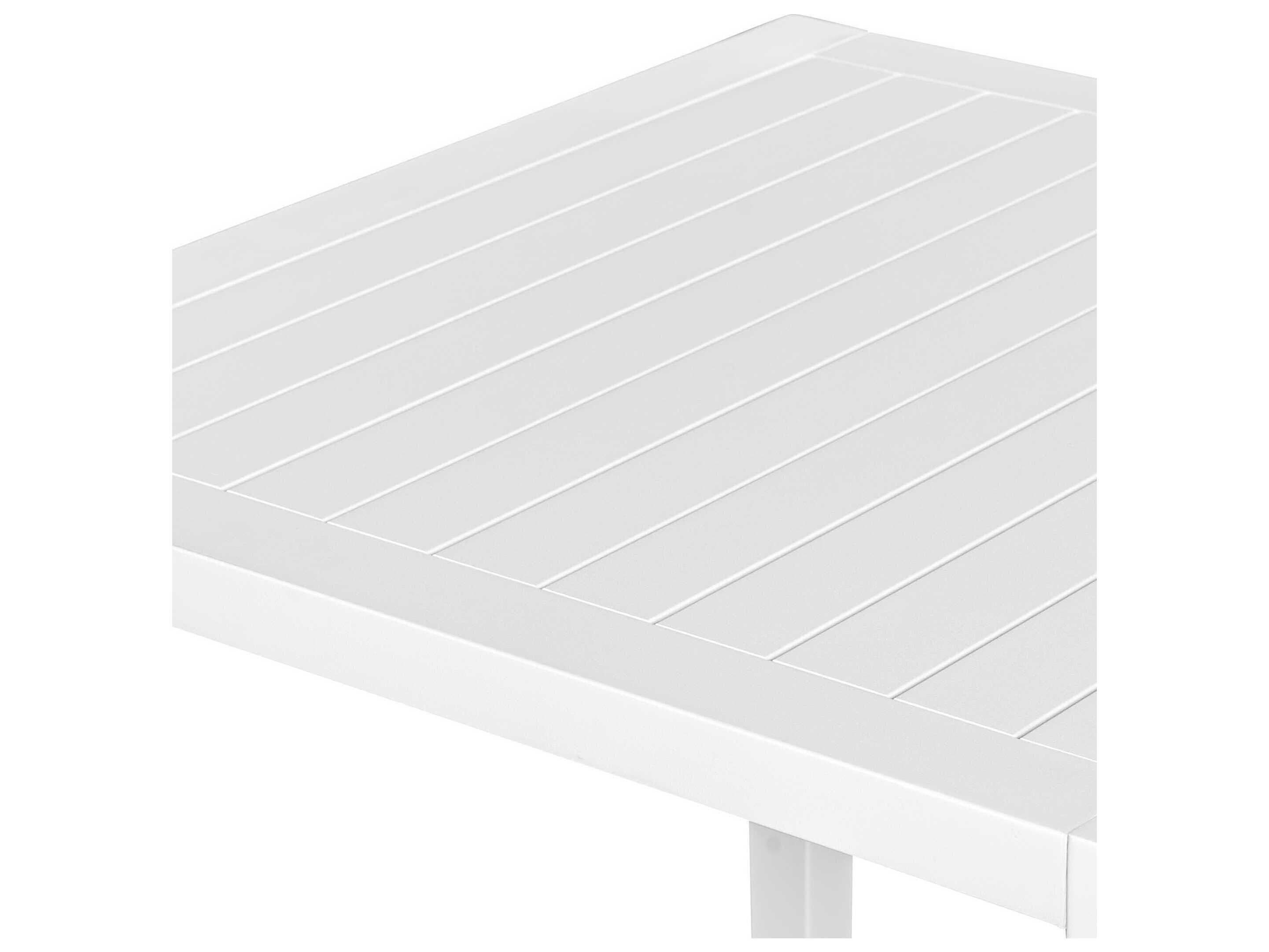Uttermost Outdoor Montellano Crisp White Aluminum Rectangular Bar Table