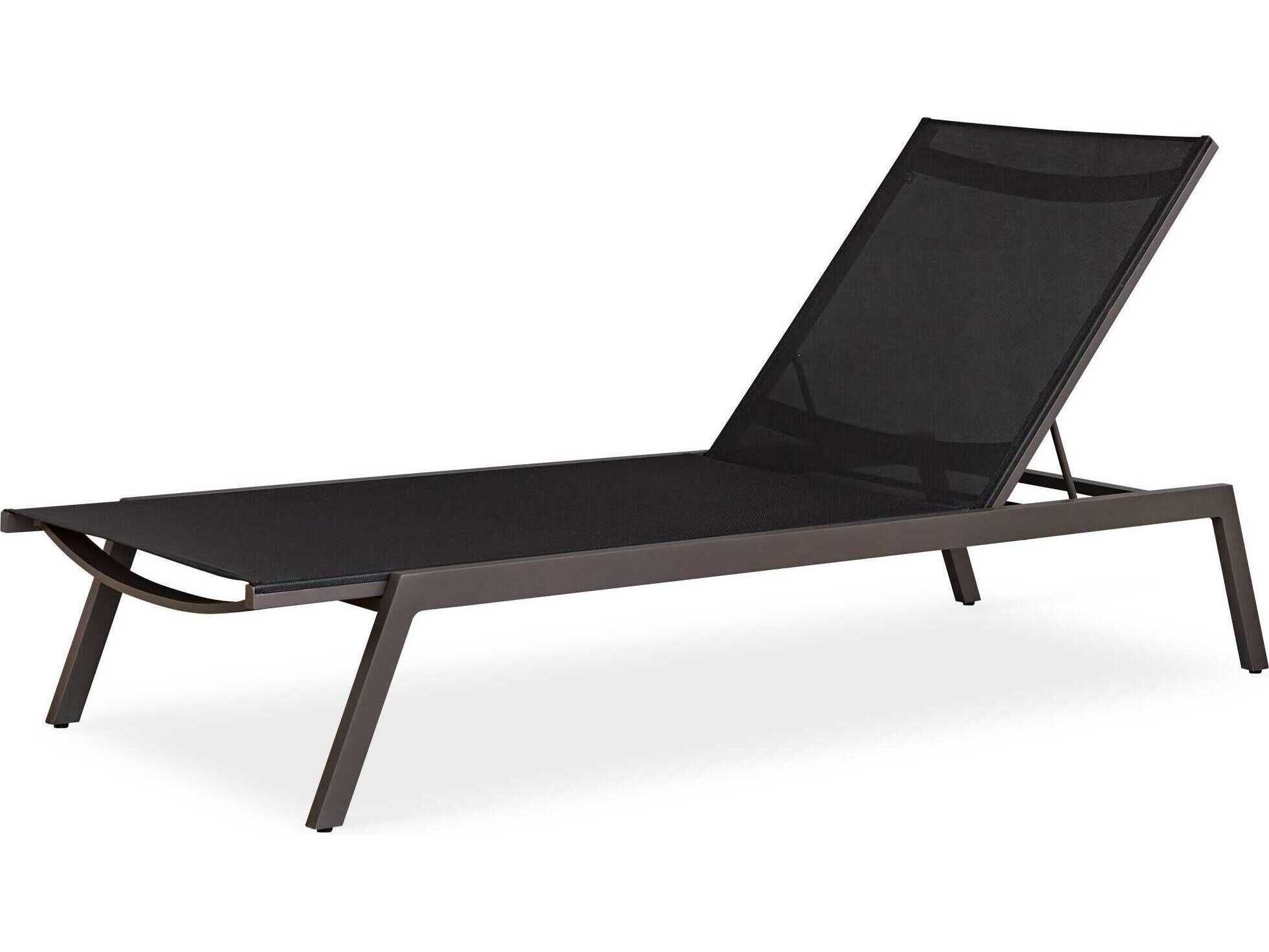 Uttermost Outdoor Bea Java Black Aluminum Polypropylene Chaise Lounge