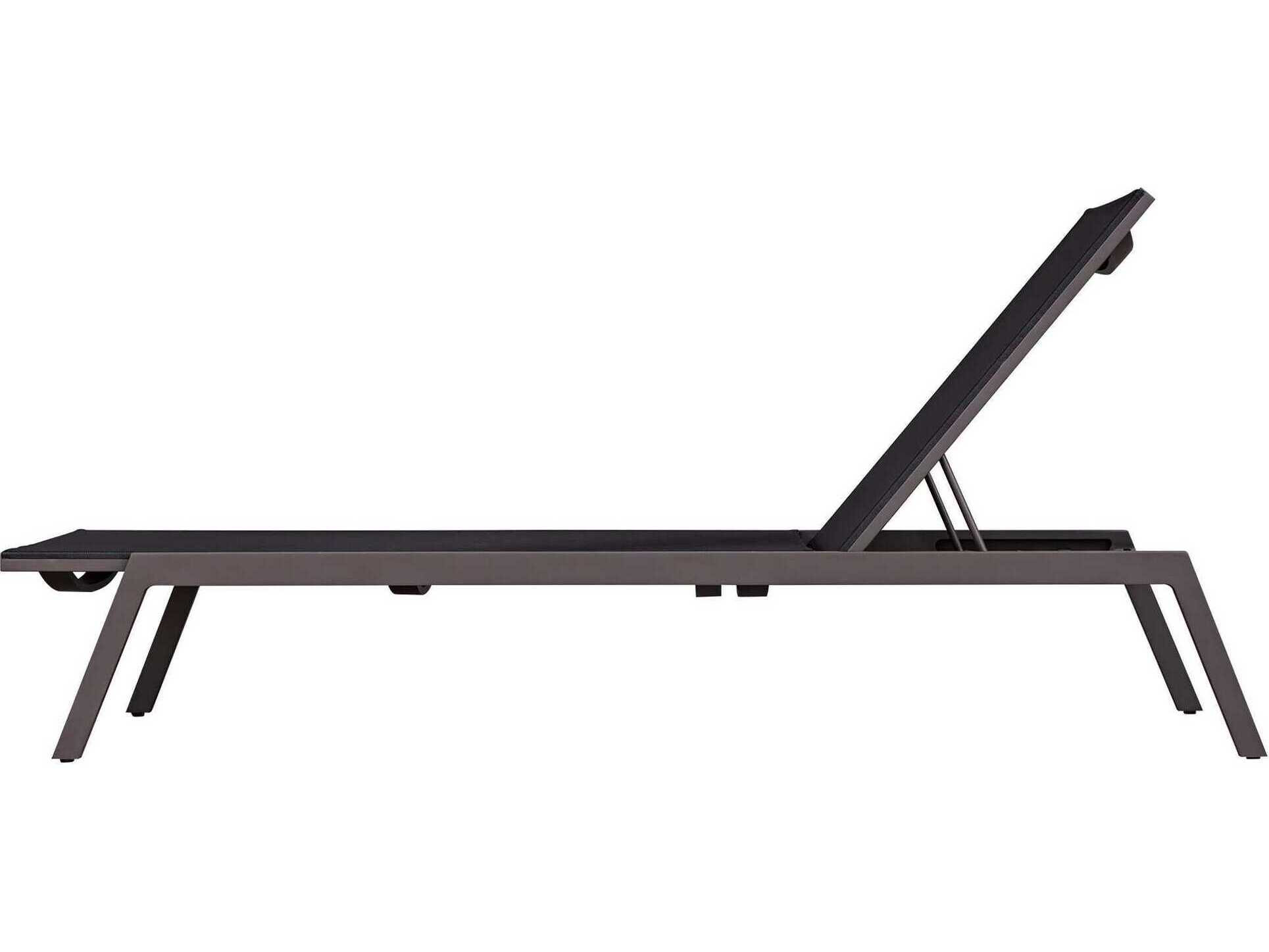 Uttermost Outdoor Bea Java Black Aluminum Polypropylene Chaise Lounge