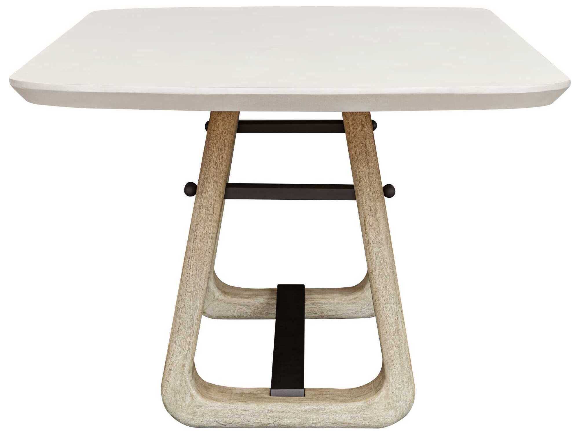 Uttermost Outdoor Circa White Woodtone Wood Rectangular Dining Table