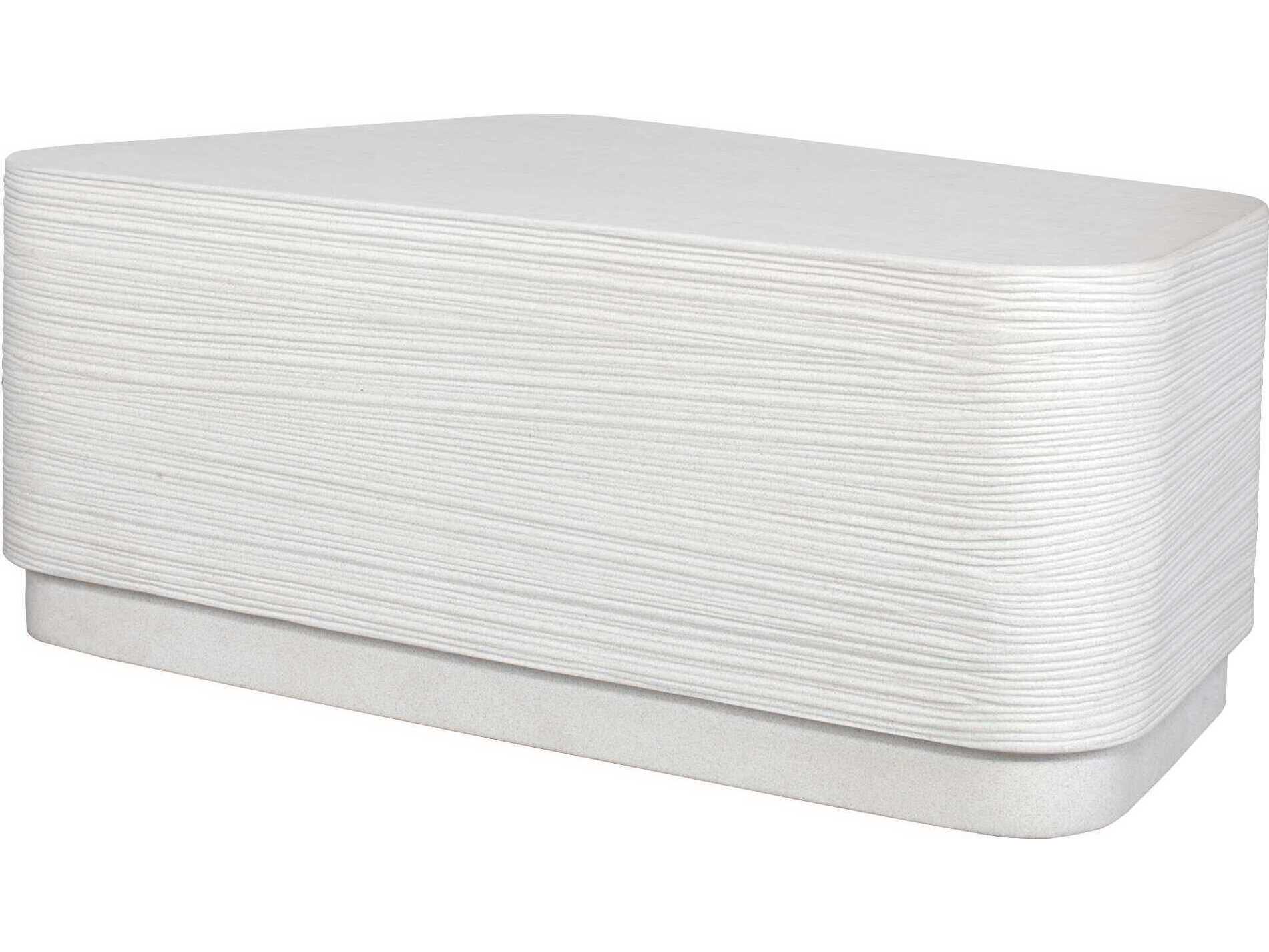 Uttermost Outdoor Saltwater White Concrete Coffee Table