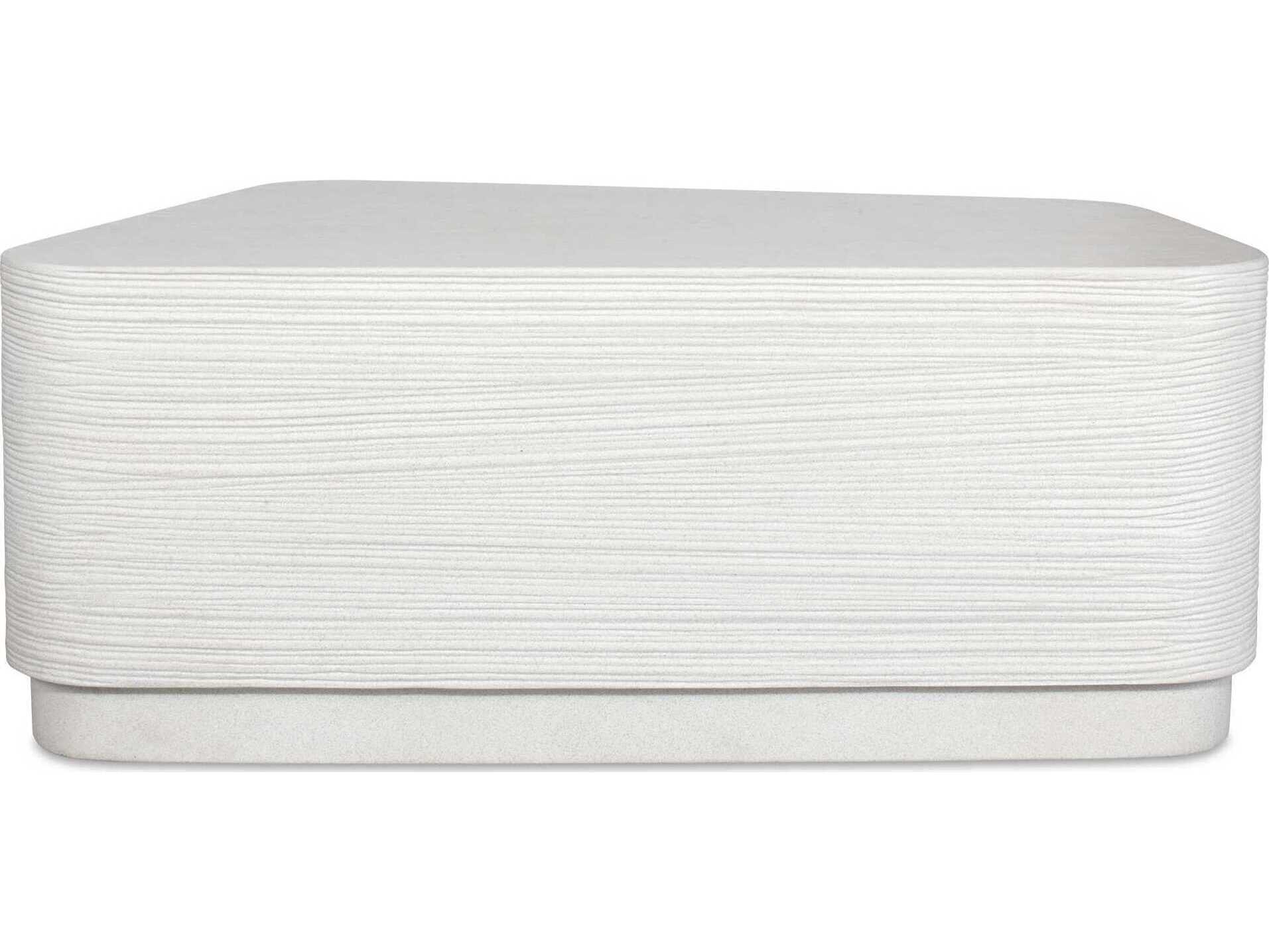 Uttermost Outdoor Saltwater White Concrete Coffee Table