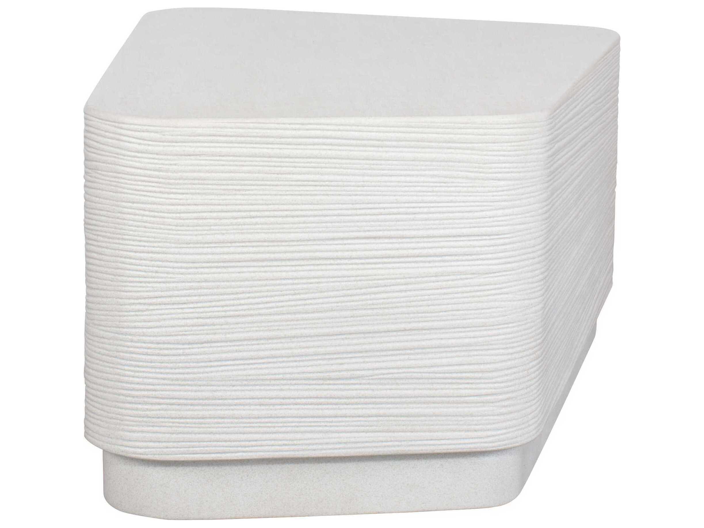 Uttermost Outdoor Saltwater White Concrete Coffee Table