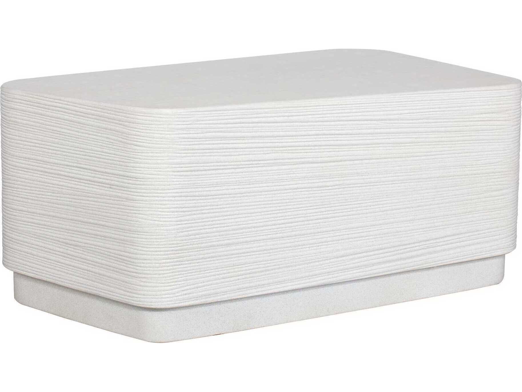 Uttermost Outdoor Saltwater White Concrete Coffee Table