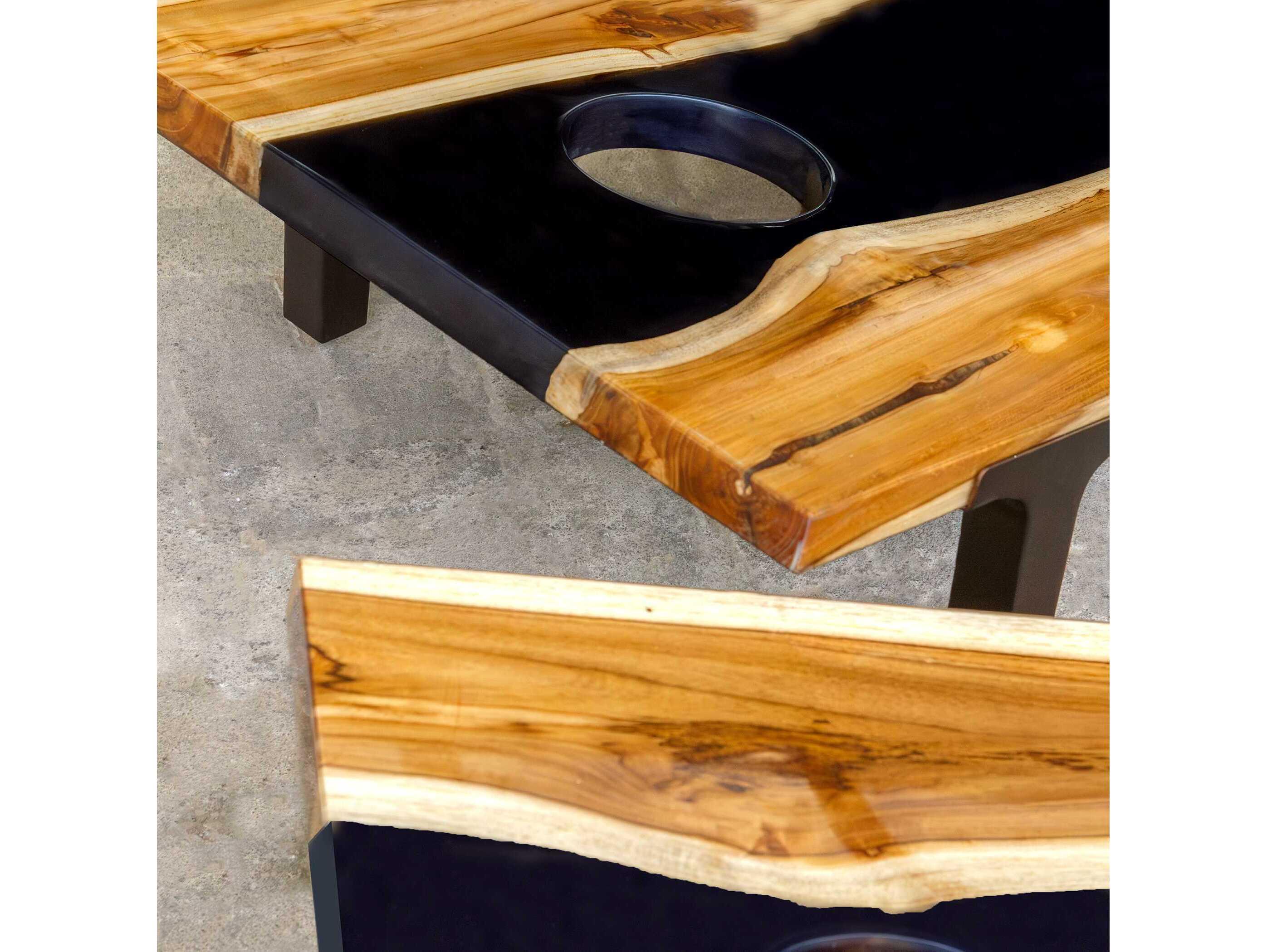 Uttermost Outdoor Clearwood Black Cornhole Game Set of 2