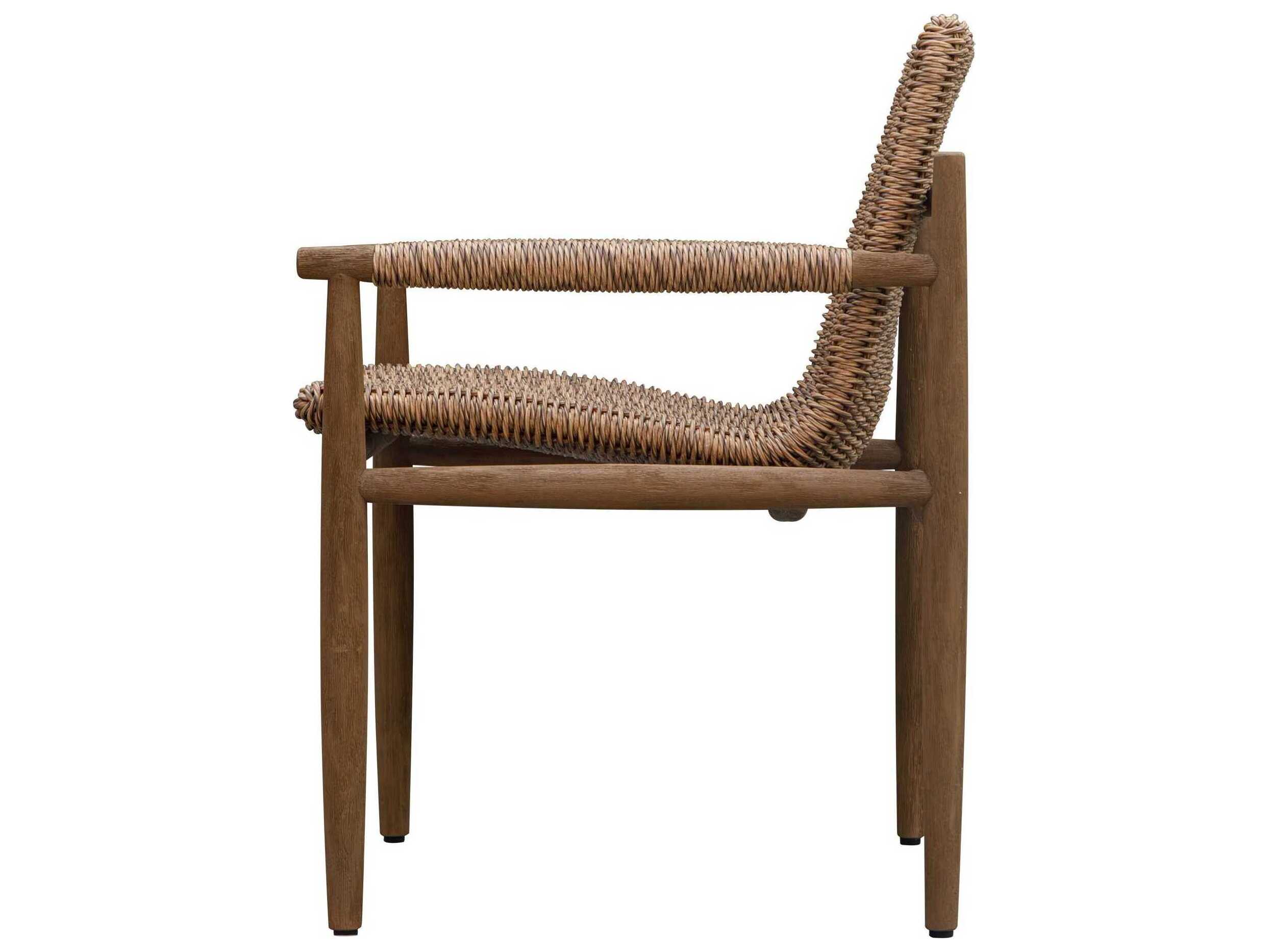 Uttermost Outdoor Sumba Wood Wicker Lounge Chair