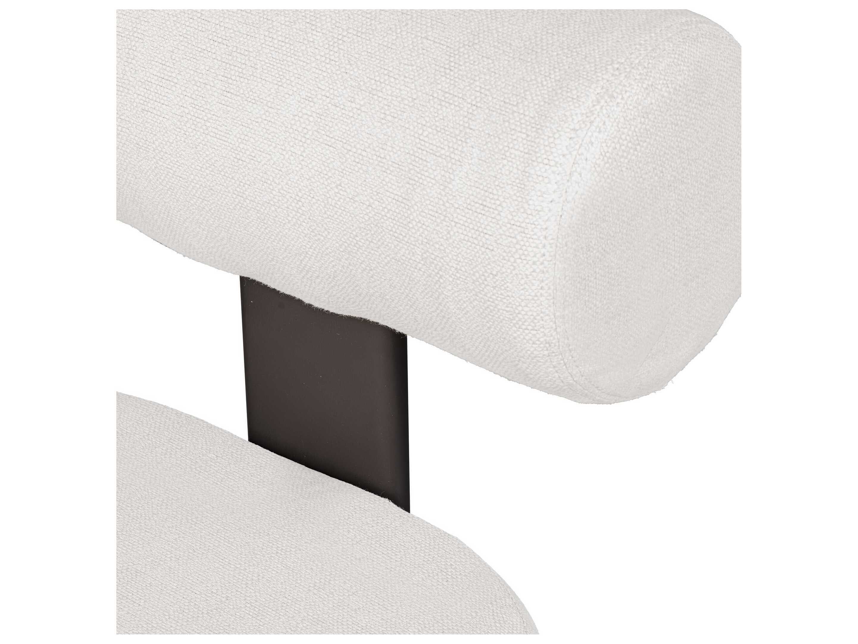 Uttermost Outdoor Bolster Back Java Black Oyster White Aluminum Cushion Dining Chair