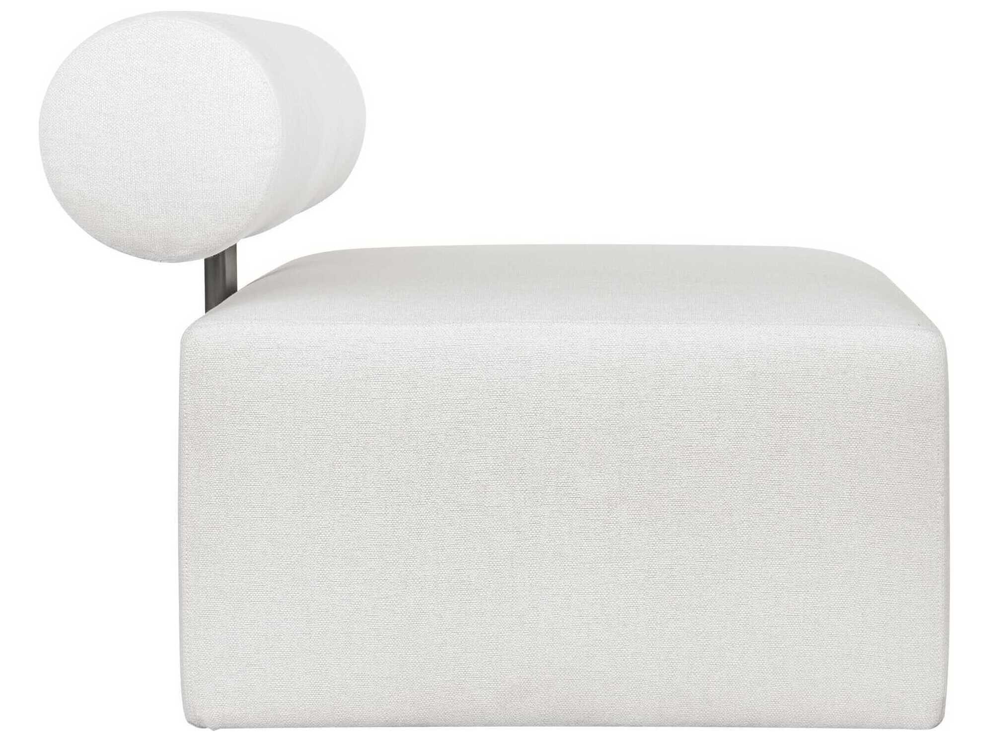 Uttermost Outdoor Bolster Back Java Black Oyster White Aluminum Cushion Lounge Chair