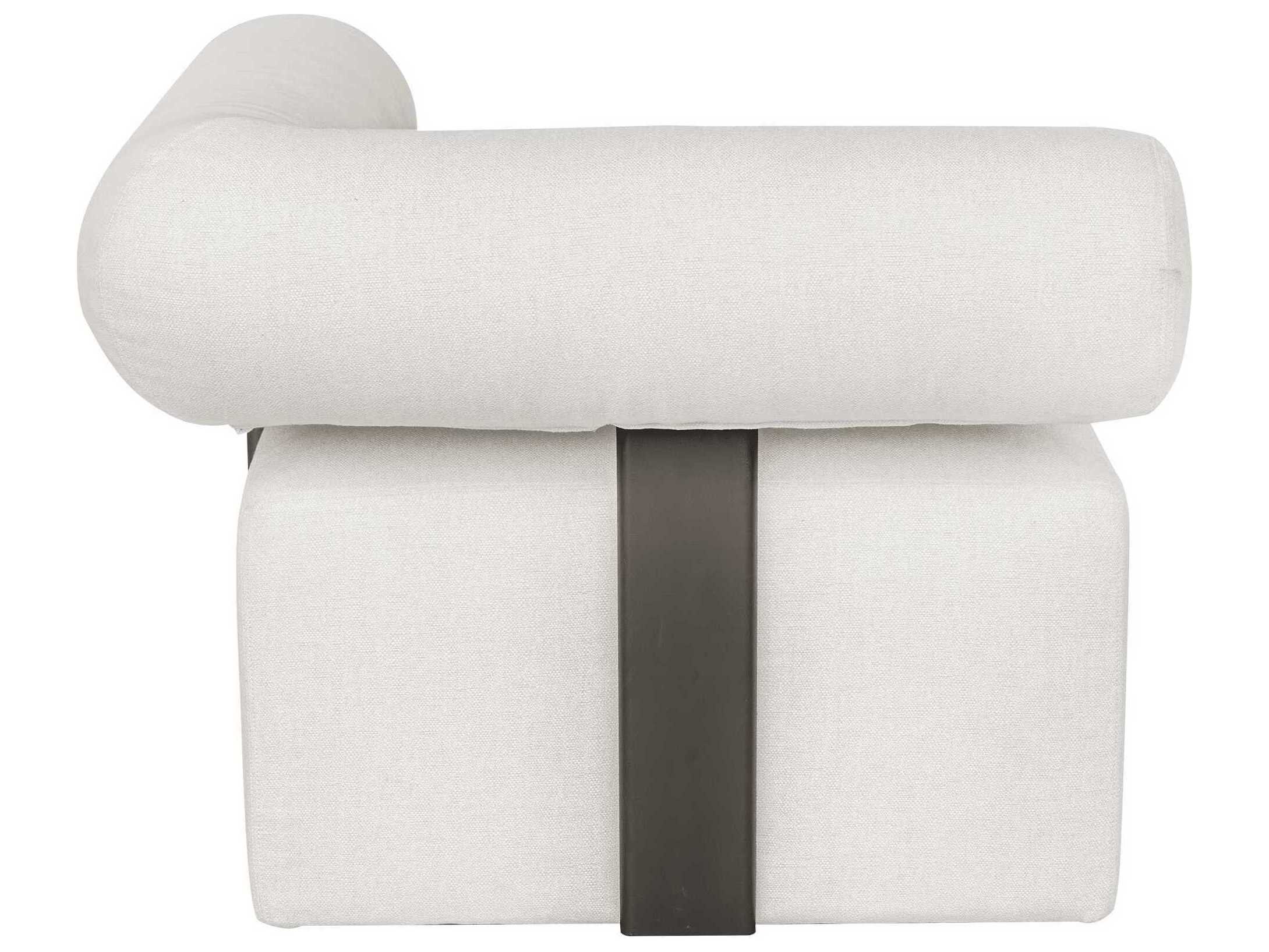 Uttermost Outdoor Bolster Back Java Black Oyster White Aluminum Cushion Lounge Chair