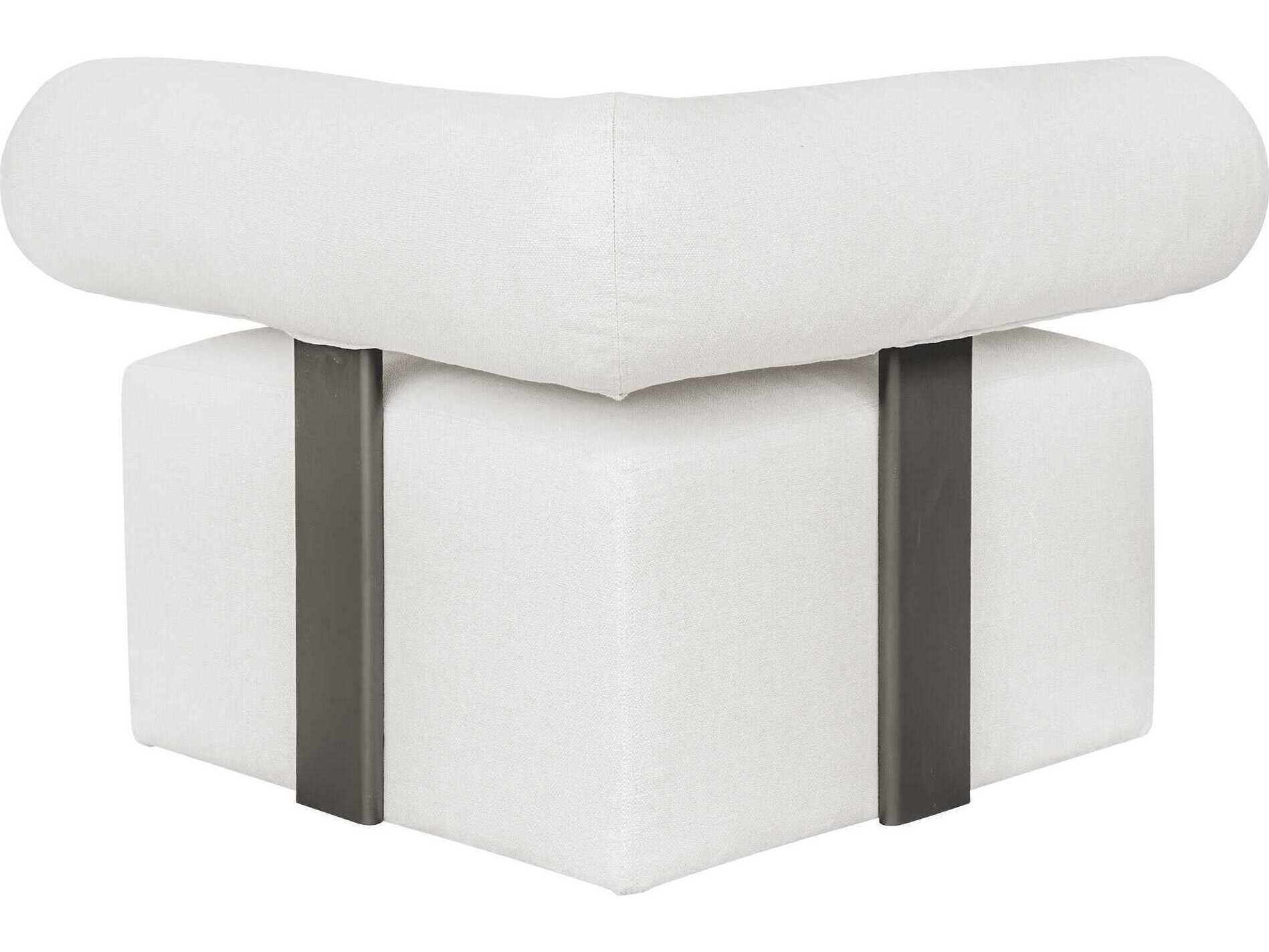 Uttermost Outdoor Bolster Back Java Black Oyster White Aluminum Cushion Lounge Chair