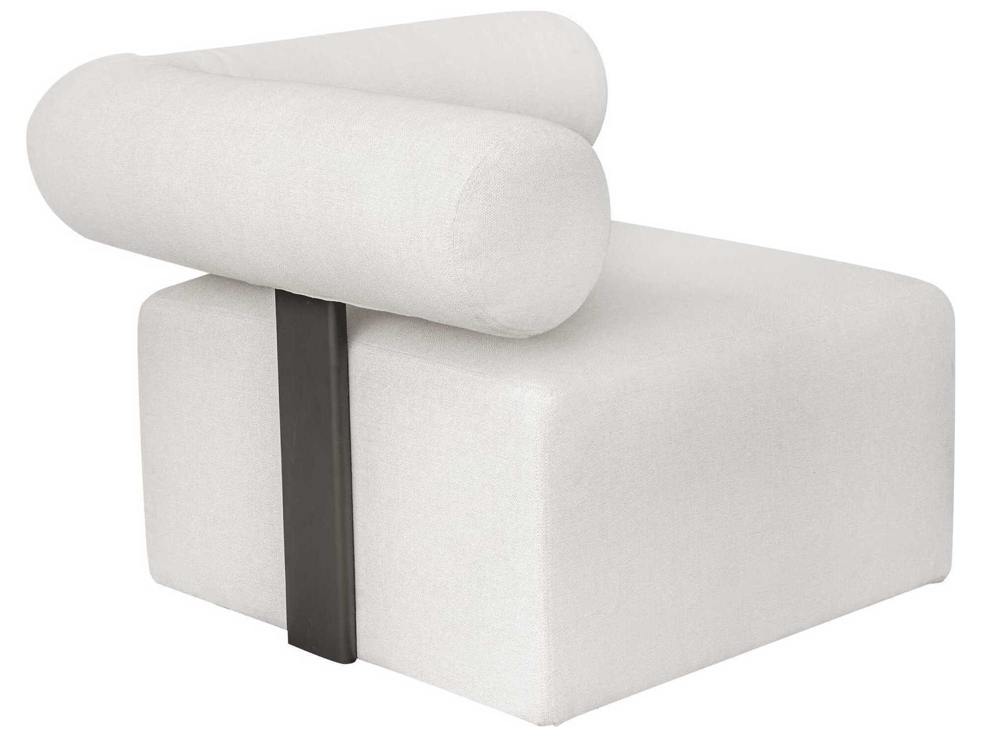 Uttermost Outdoor Bolster Back Java Black Oyster White Aluminum Cushion Lounge Chair