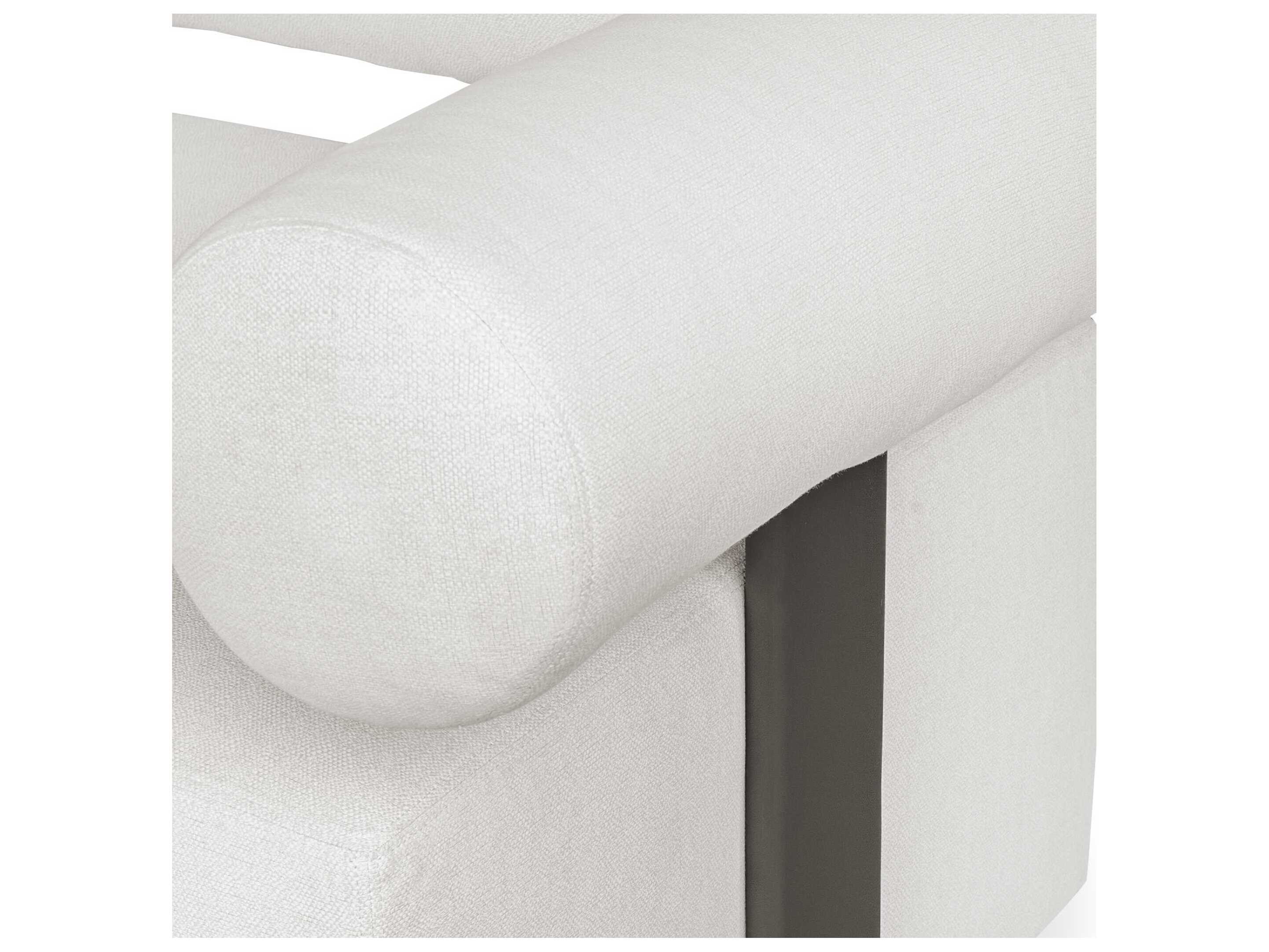 Uttermost Outdoor Bolster Back Java Black Oyster White Aluminum Cushion Lounge Chair