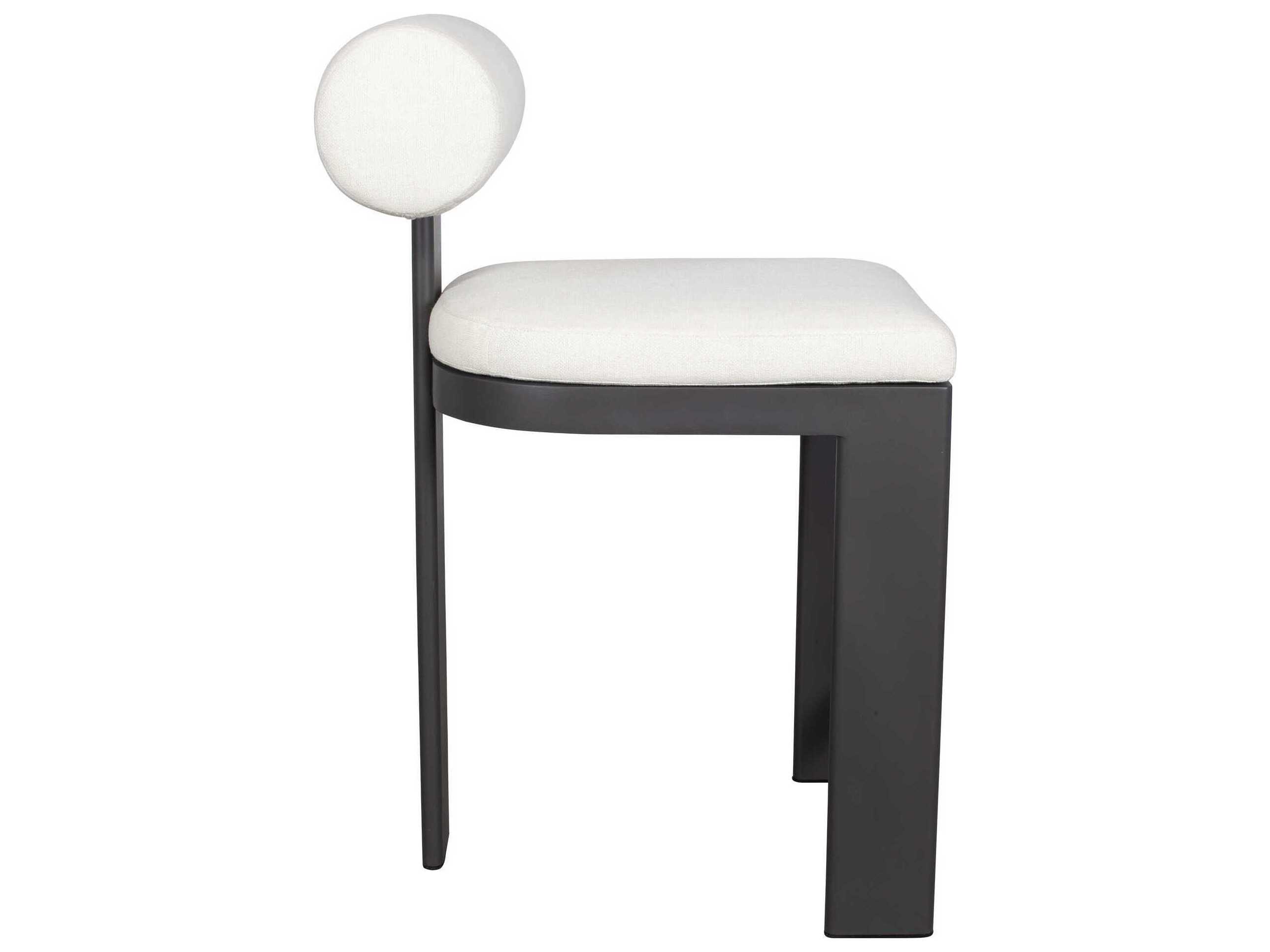 Uttermost Outdoor Bolster Back Java Black Oyster White Aluminum Cushion Counter Stool