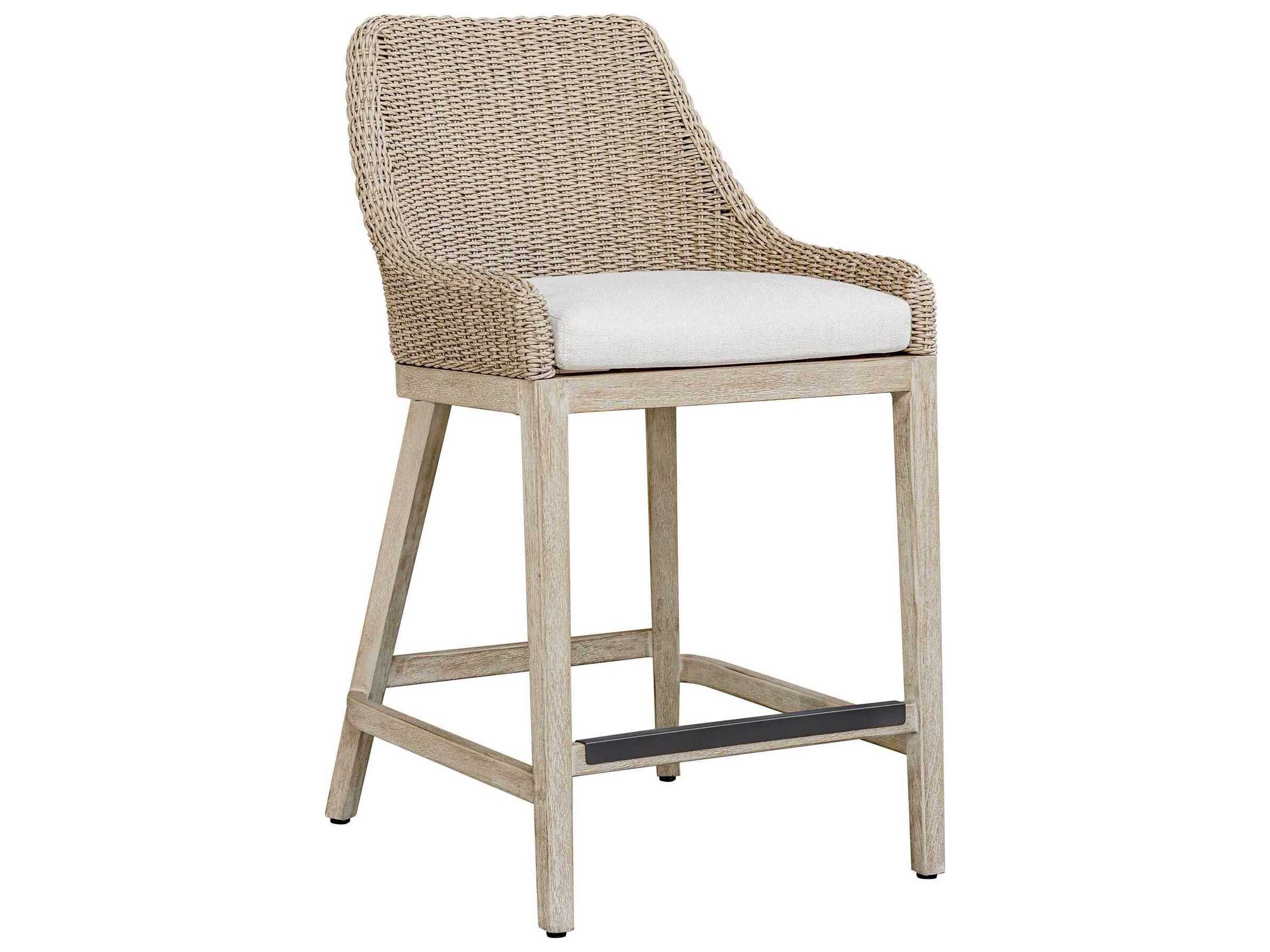 Uttermost Outdoor Paloma Wicker Cushion Counter Stool