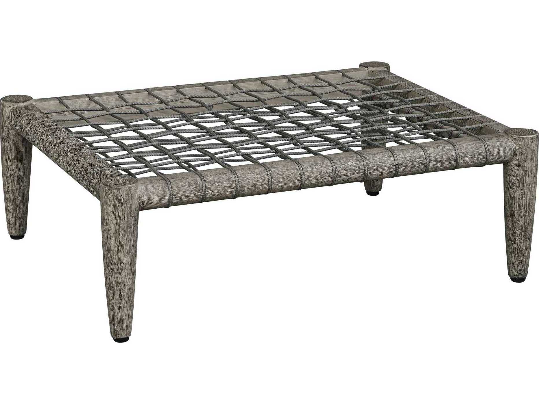 Uttermost Outdoor Borneo Wood Cushion Ottoman