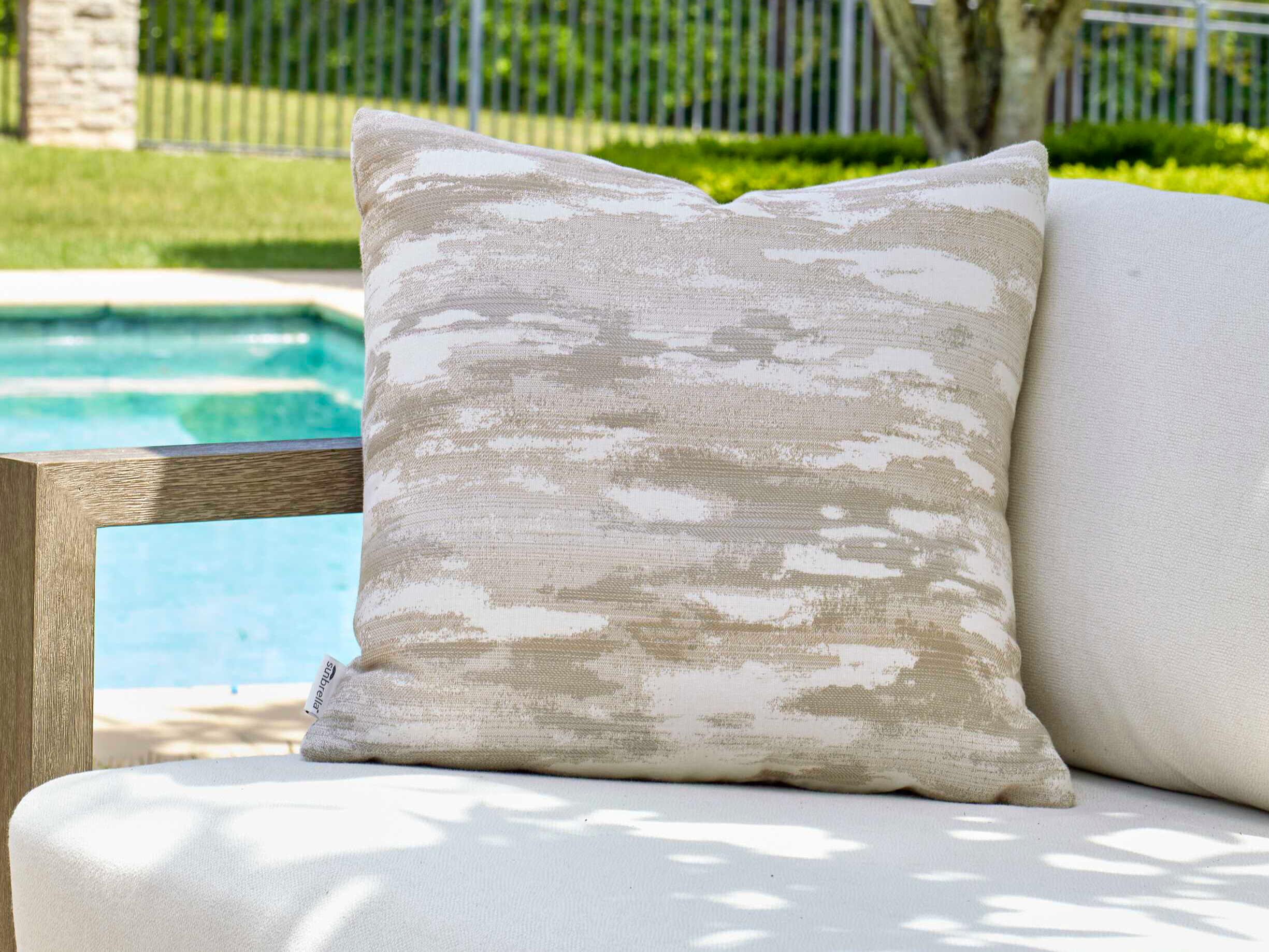 Uttermost Outdoor Abstract Waves Outdoor Pillow