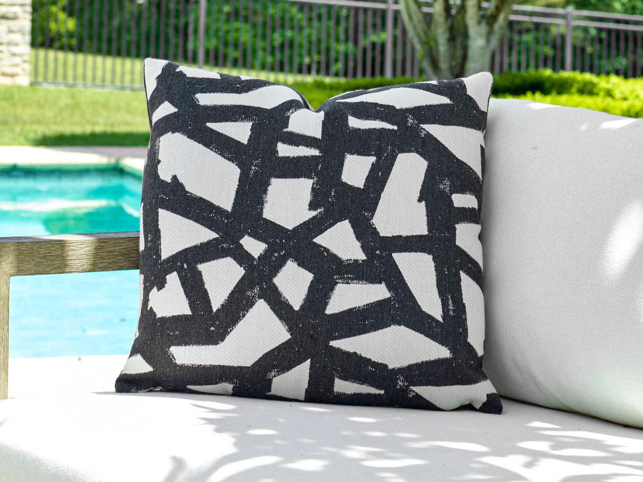 Uttermost Outdoor Draft Onyx Outdoor Pillow