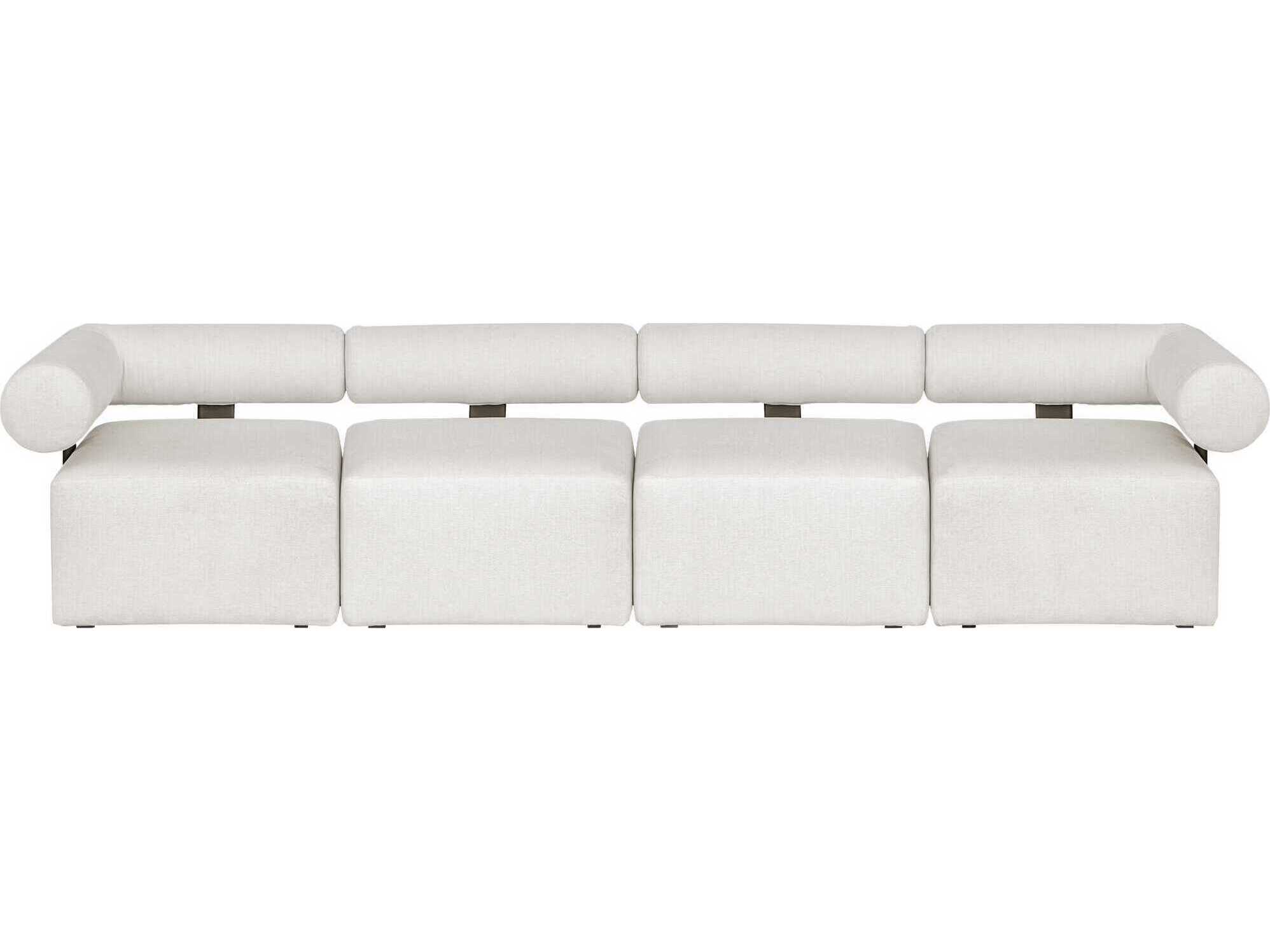 Uttermost Outdoor Bolster Back Fabric Cushion Sofa