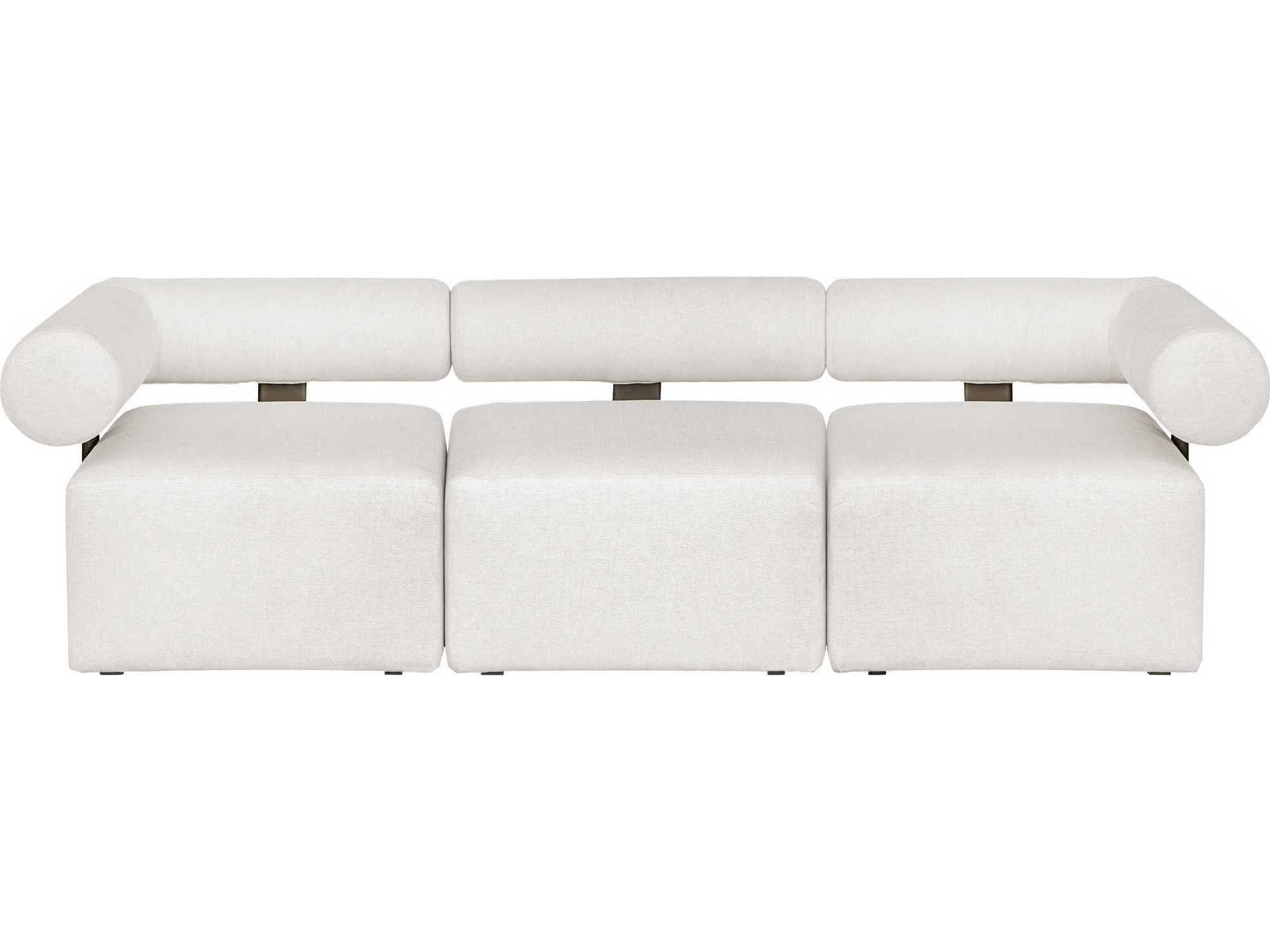 Uttermost Outdoor Bolster Back Fabric Cushion Sofa