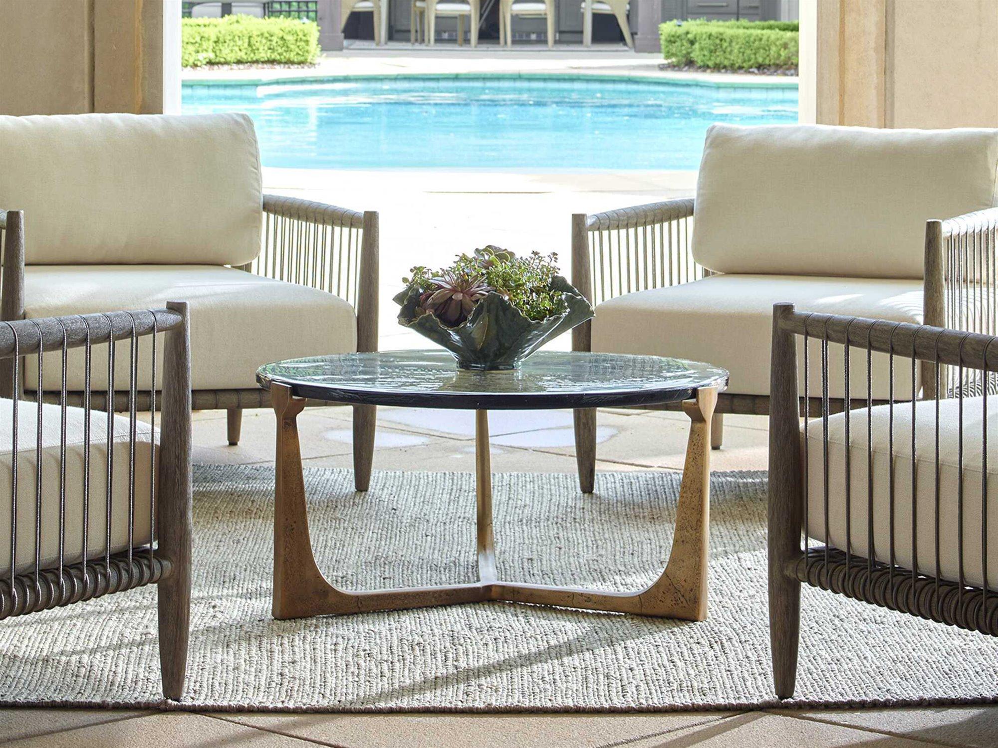 Uttermost Outdoor Borneo Wood Cushion Lounge Set