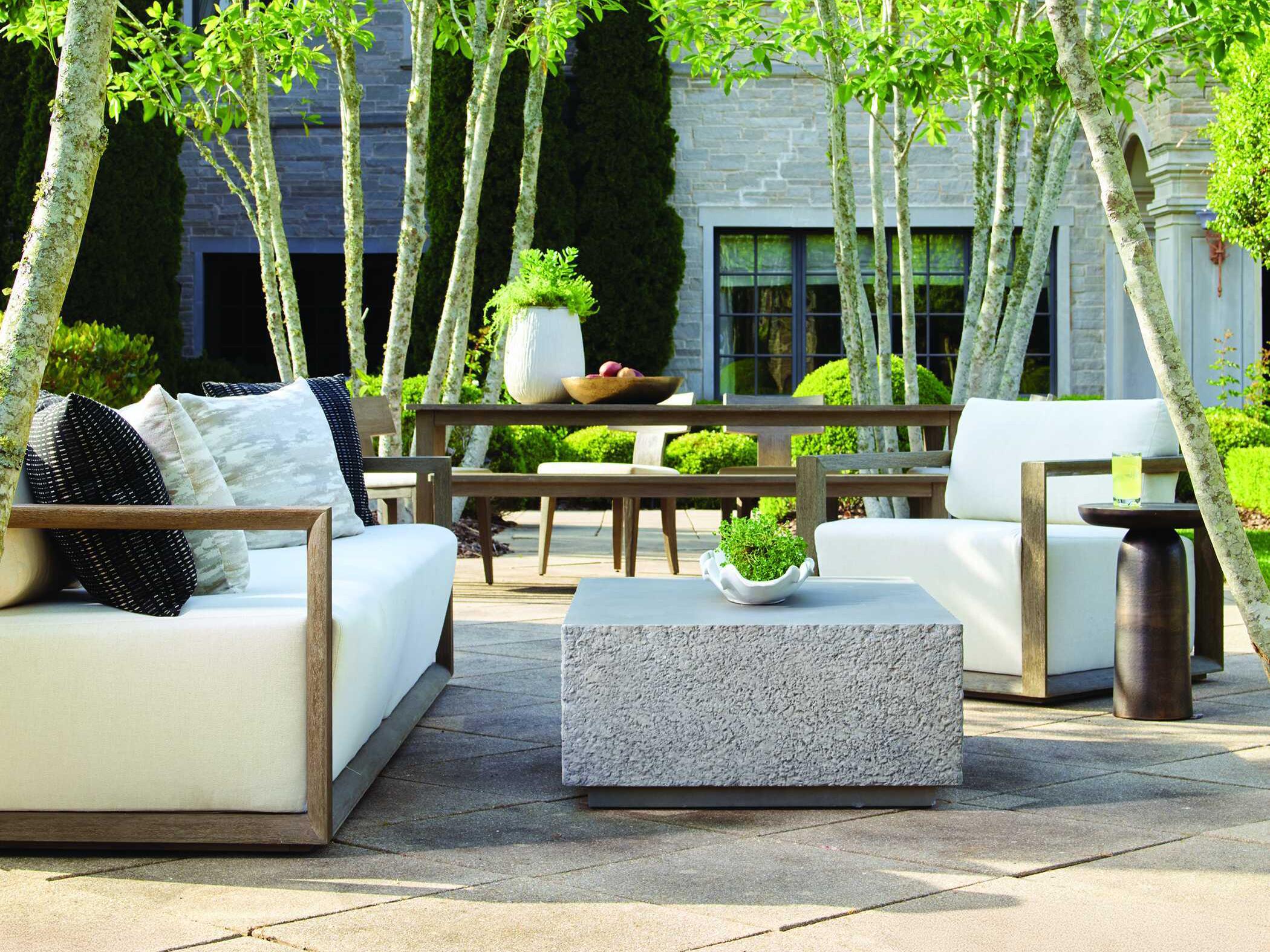 Uttermost Outdoor Remsen Concrete Cushion Lounge Set