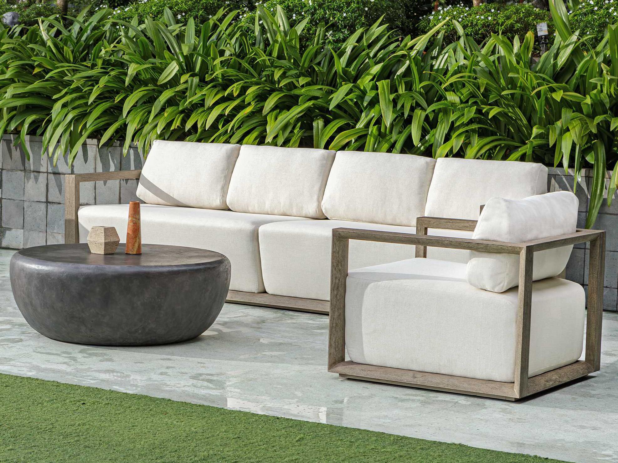 Uttermost Outdoor Remsen Faux Stone Cushion Lounge Set