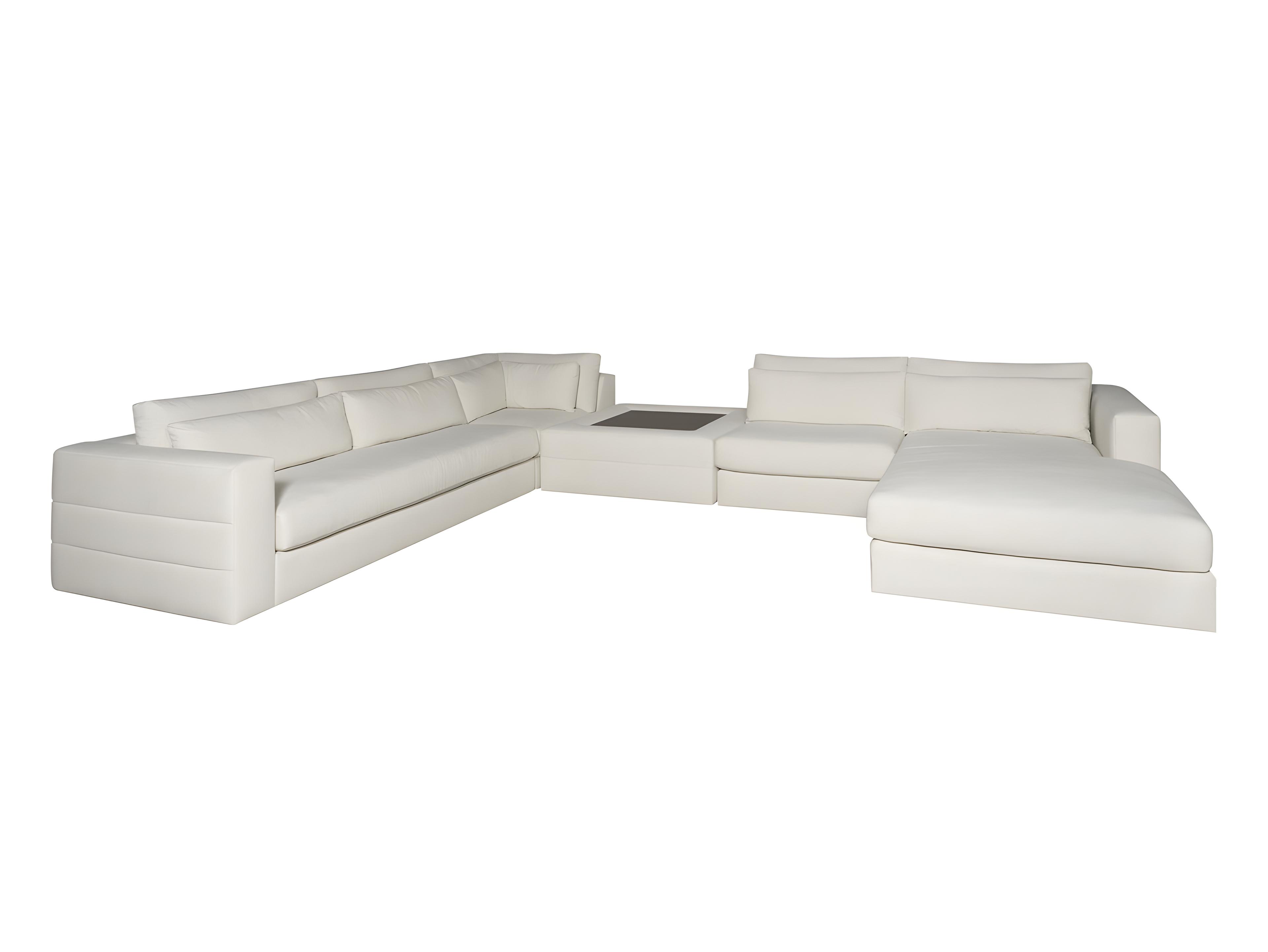 Vanguard Furniture Ease White Upholstered Sectional Sofa