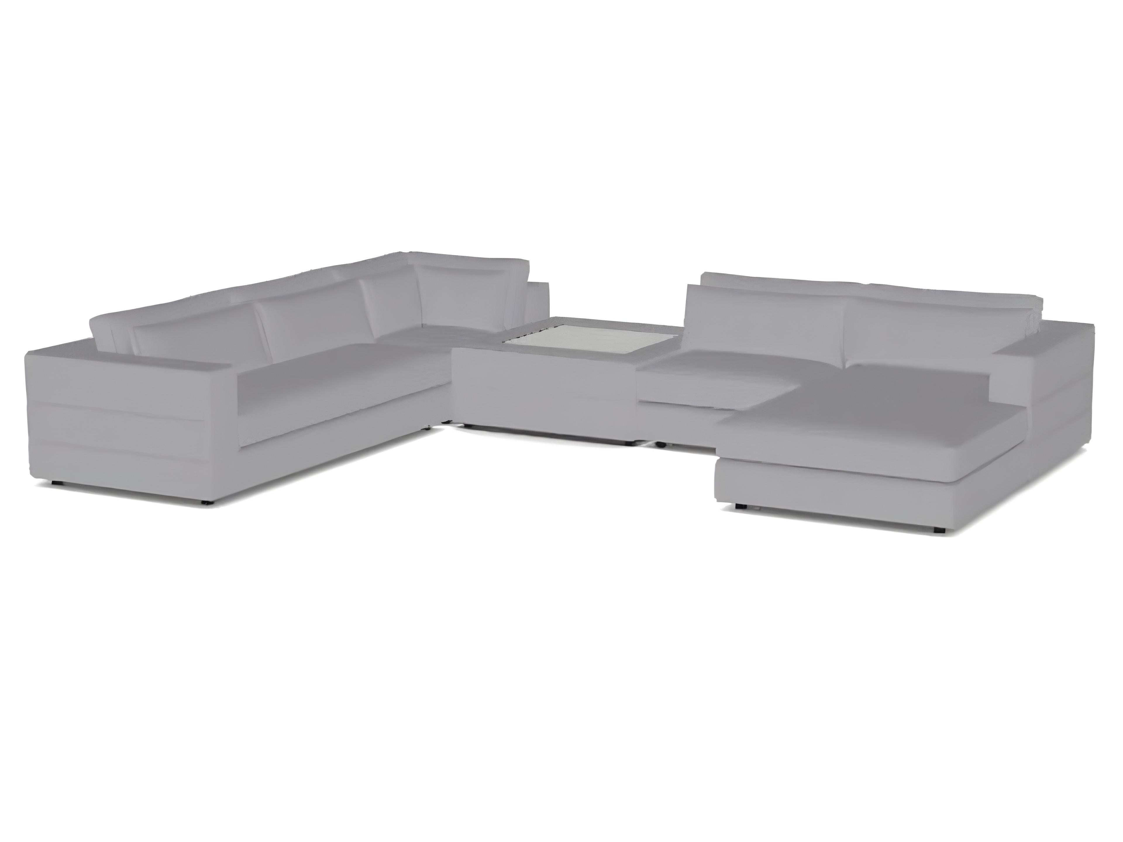 Vanguard Furniture Ease Gray Upholstered Sectional Sofa