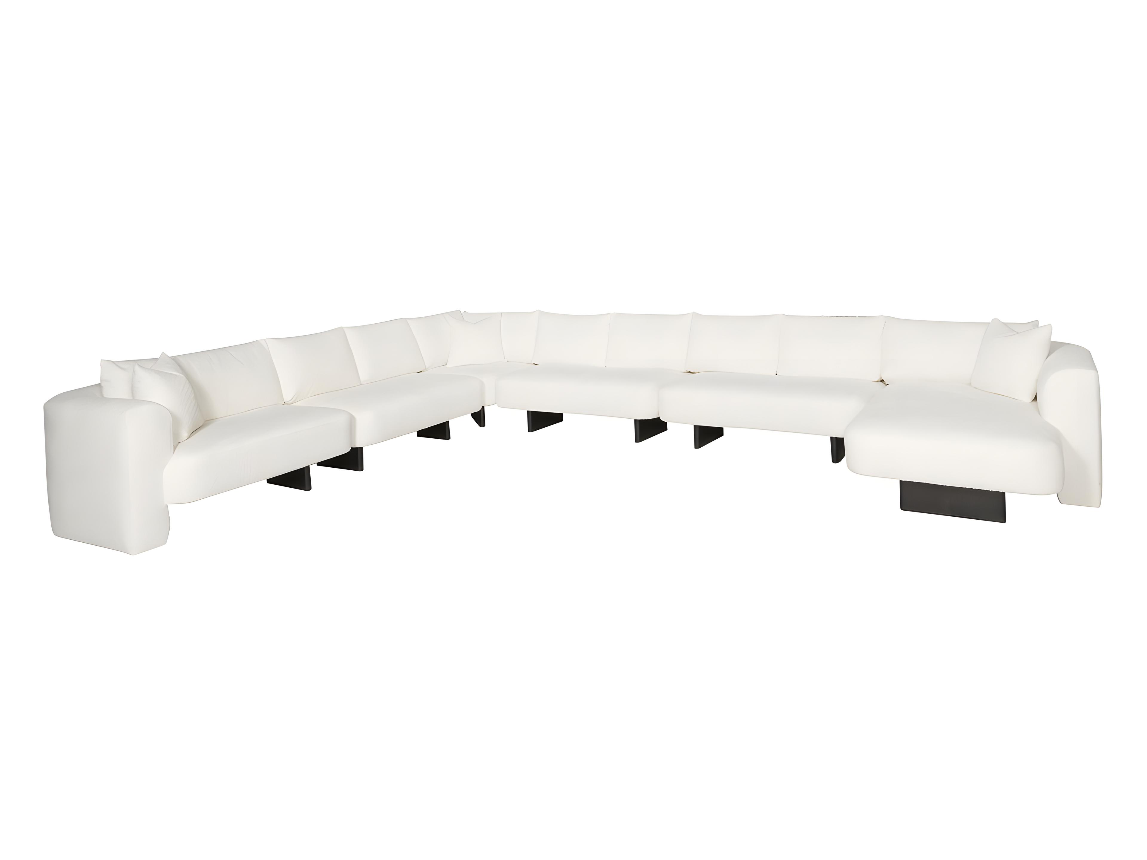 Vanguard Furniture Ease White Upholstered Sectional Sofa