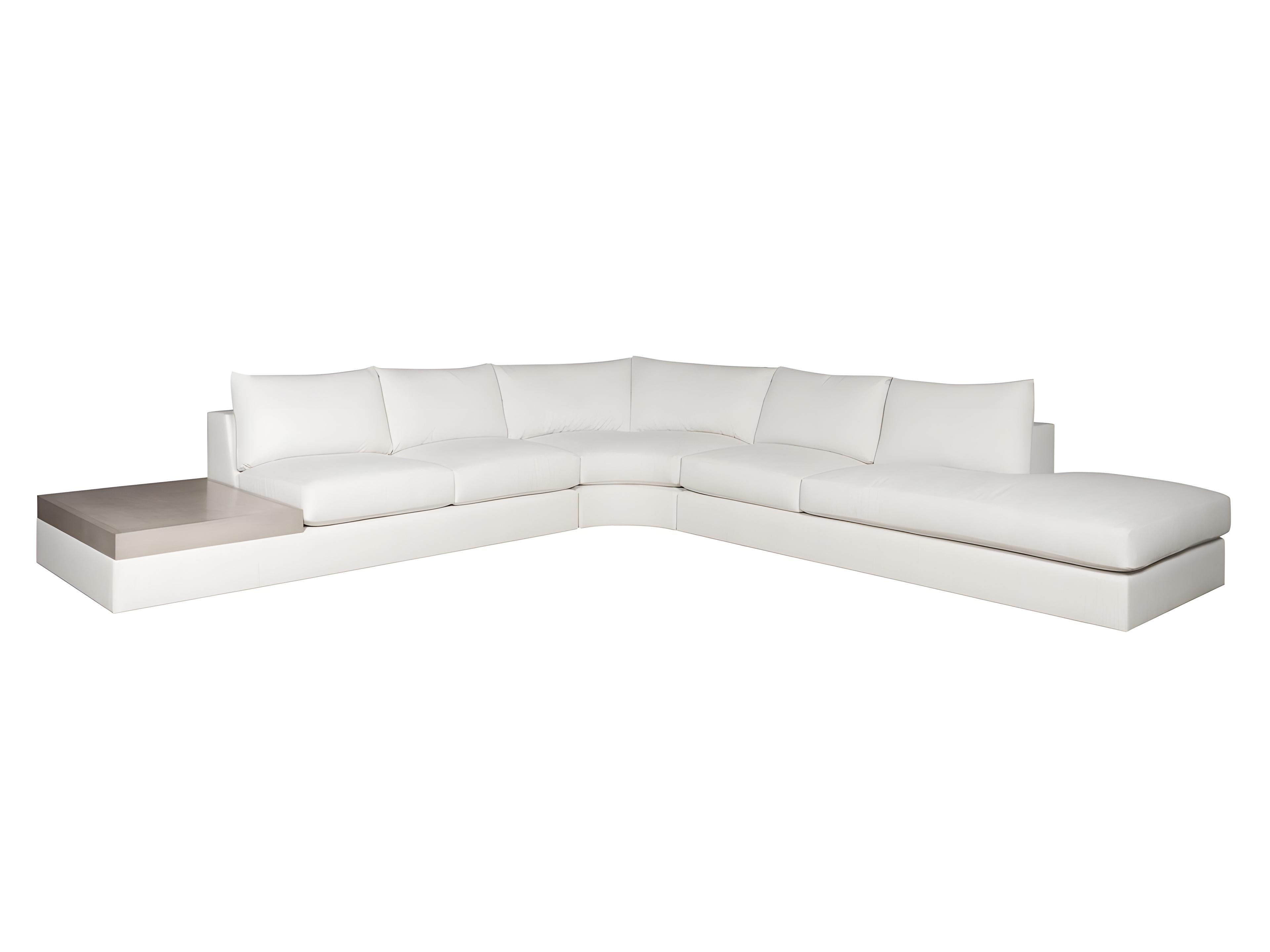 Vanguard Furniture Ease White Upholstered Sectional Sofa