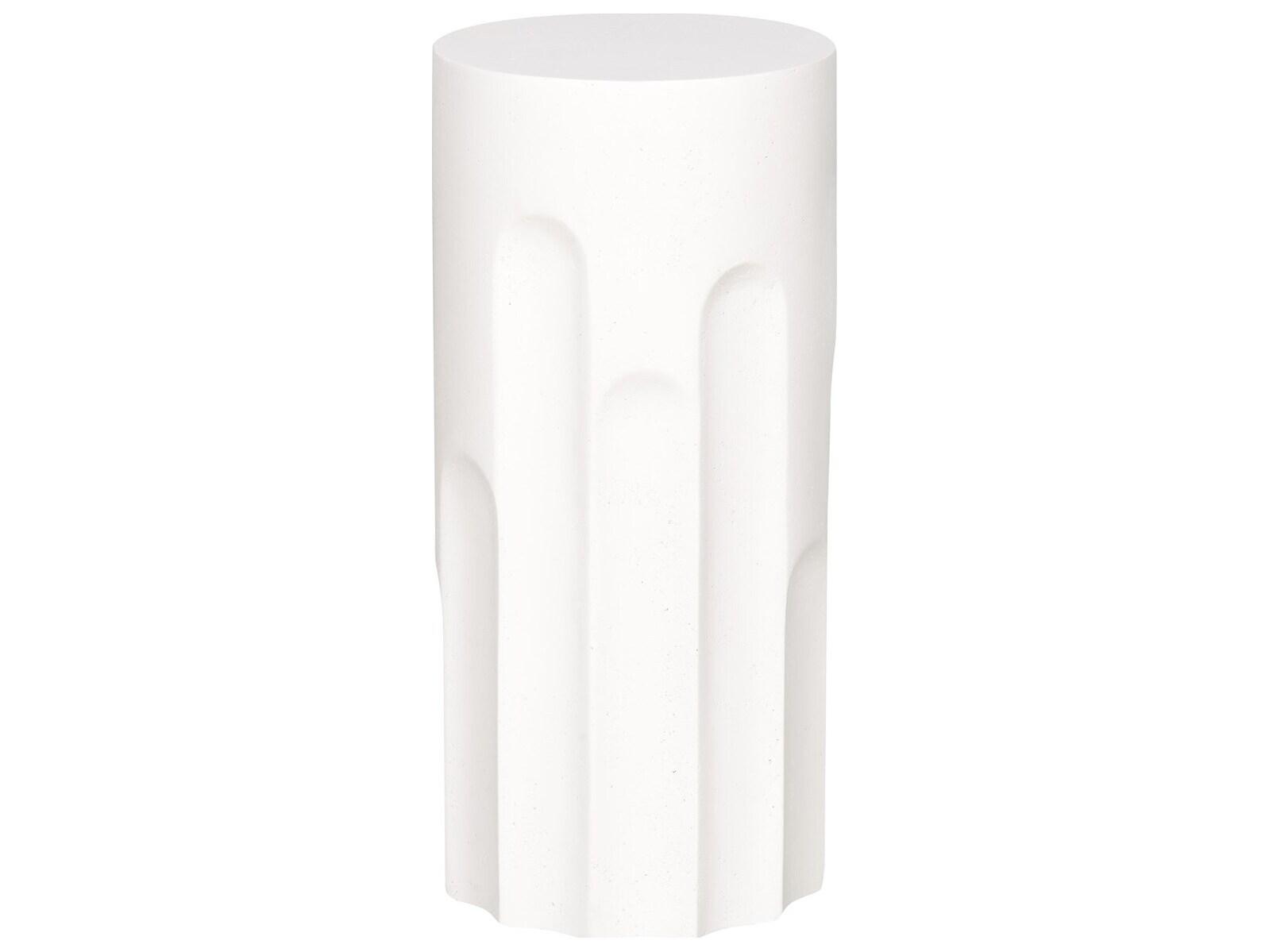 Vanguard Furniture Dorian Stone Cast White Round Spot Table