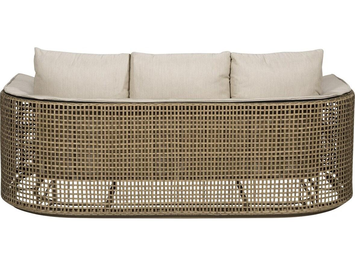 Vanguard Furniture Outdoor Bliss Bench Seat Mid Sofa w/ Blanket