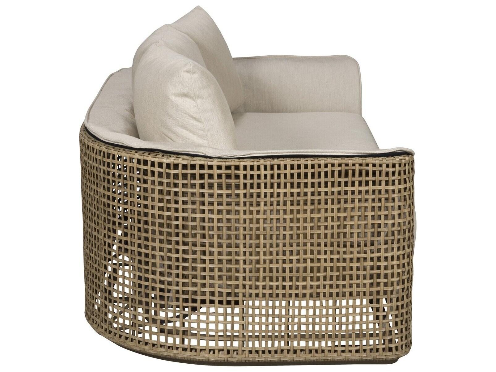 Vanguard Furniture Outdoor Bliss Bench Seat Mid Sofa w/ Blanket