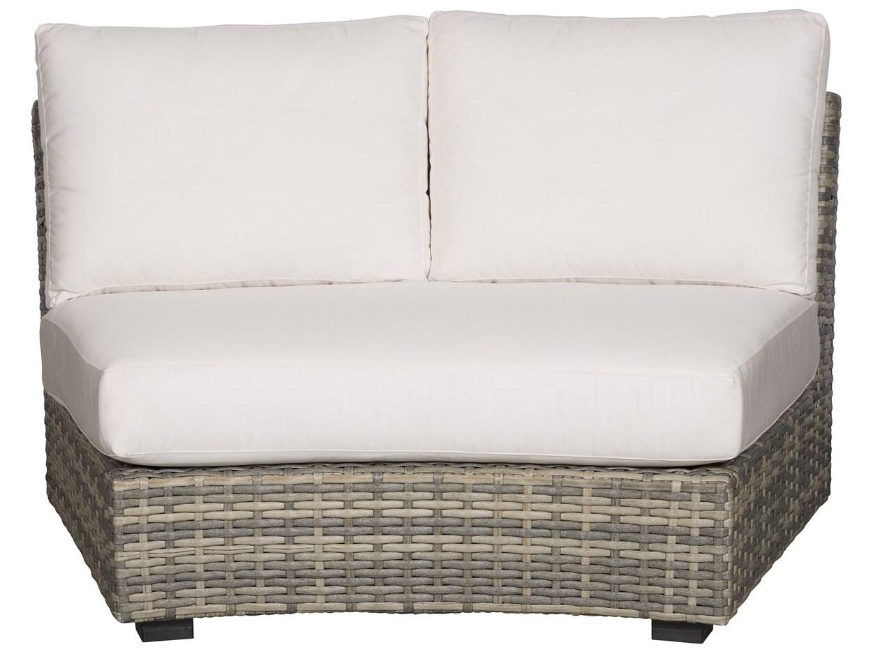 Vanguard Furniture Outdoor Montclair Small Curved Armless Loveseat